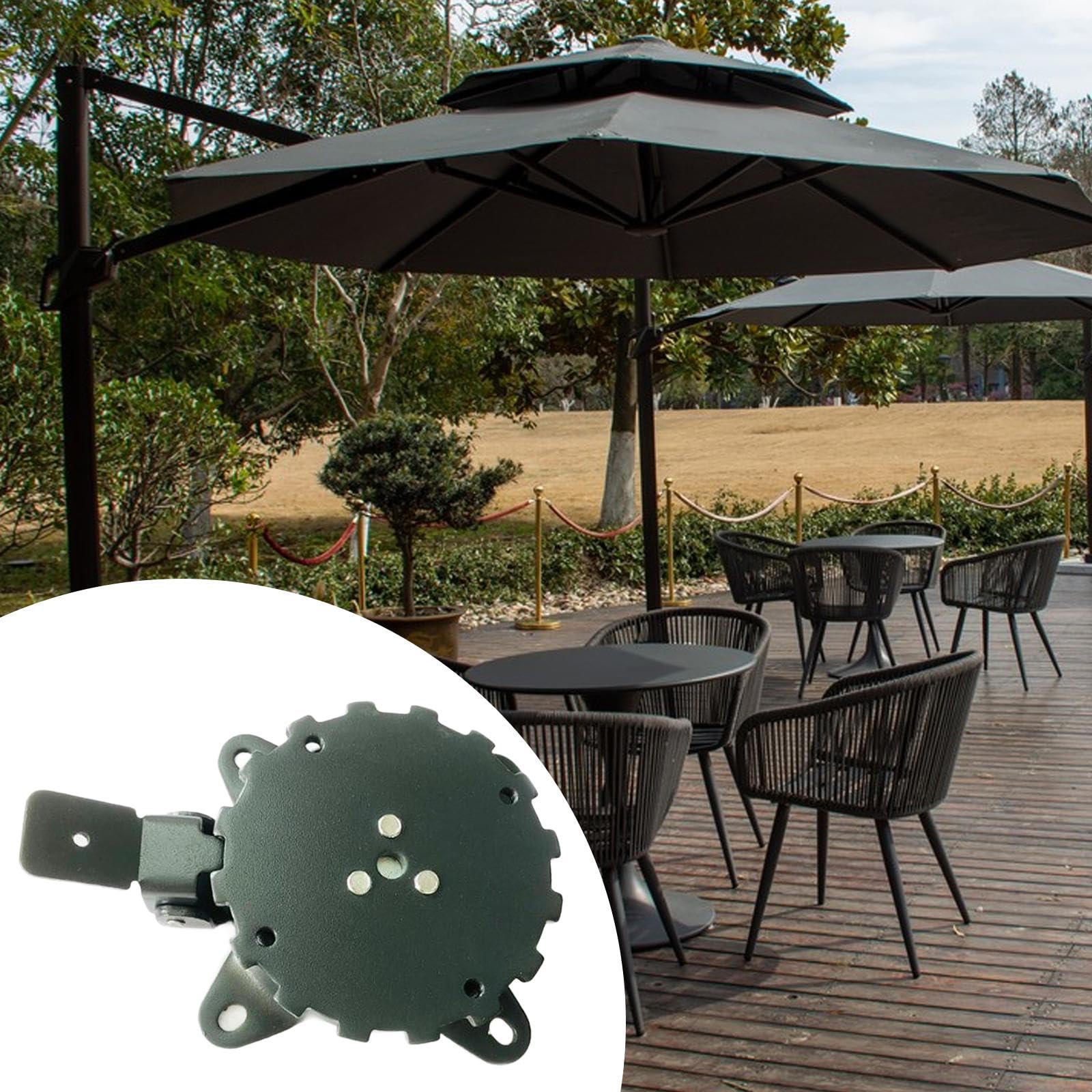 F Fityle Base per ombrellone da Giardino, Girevole a 360°, Robusto Accessorio per ombrellone da Esterno, per Spiaggia, Pesca, Barbecue, Picnic, Balcone
