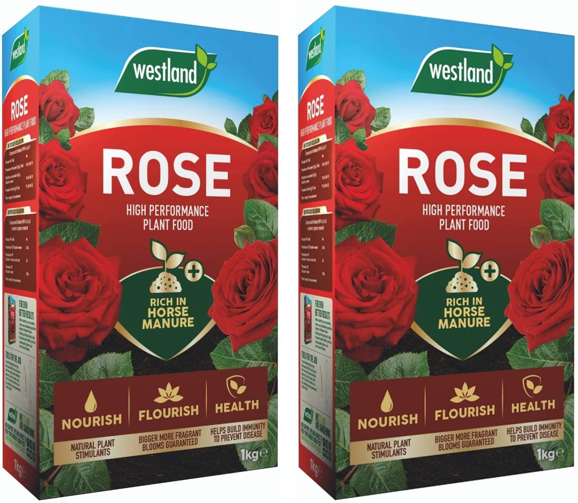 Westland Rose high Performance Plant Food (1kg) x 2