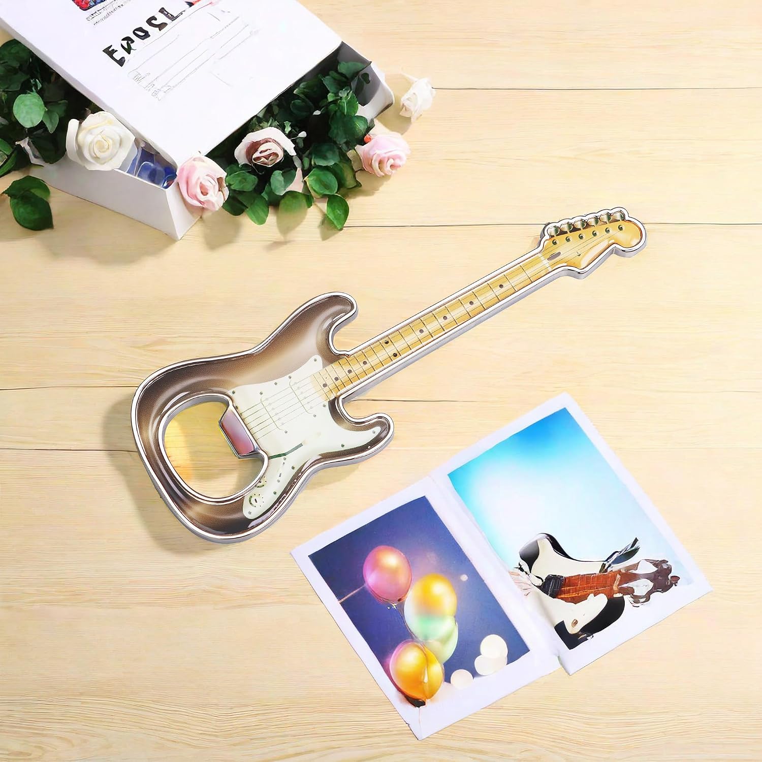 Guitar Shaped Bottle Opener, 1 Pack Metal Beer Opener Gift for Music Lovers image 3