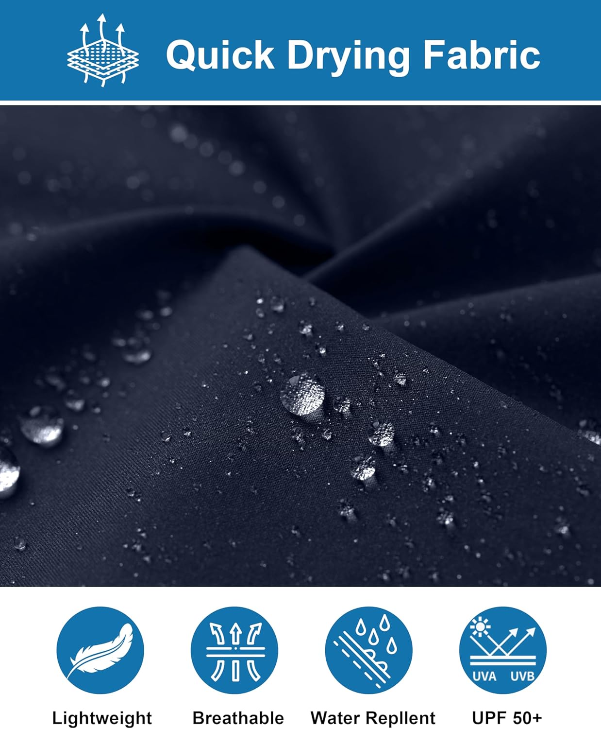 G Gradual Mens Swim Trunks with Compression Liner 7" Quick Dry Board Shorts Swimsuit Bathing Suit for Men with Zipper Pockets - Image 6