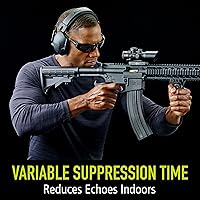 Vista 4 de Peltor Sport Tactical 100 Protector auditivo electrónico, protección auditiva, NRR 22 dB, ideal para el rango, tiro y caza, TAC100-OTH