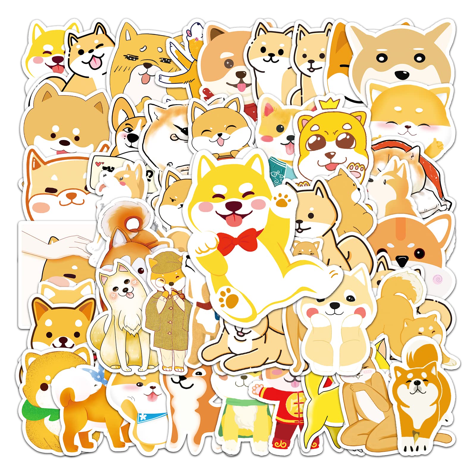 Amazon.co.jp: かわいい柴犬ステッカーセット 51枚 しばけん防水