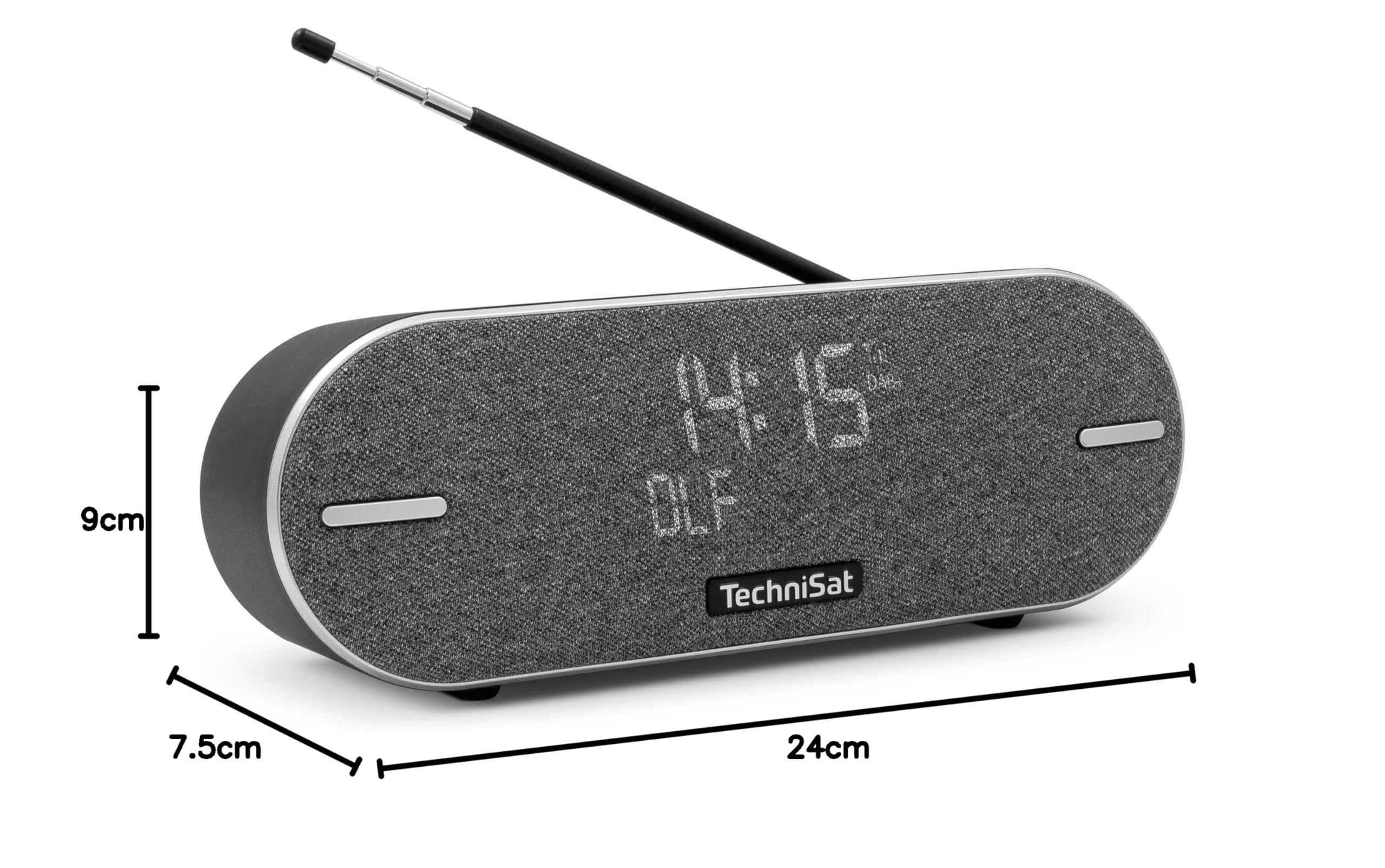 TechniSat DIGITRADIO BT 2 - Altoparlante Bluetooth portatile di alta qualità con radio digitale DAB+ (FM, orologio, sveglia, sveglia, cassa impermeabile, memoria preferita, AUX-in, batteria, 20 Watt)