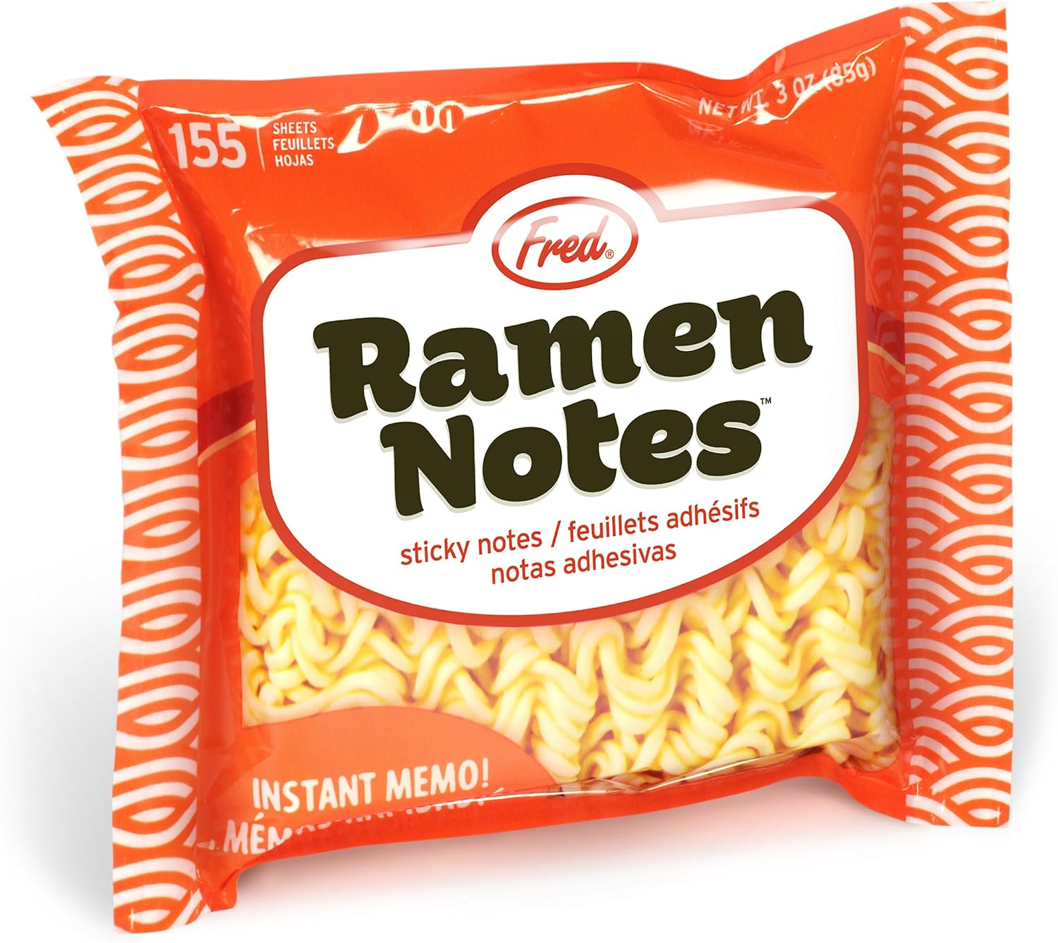 Genuine Fred 5200166 Ramen Notes Ramen Noddle Sticky Note Pad, 155 Sheets