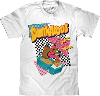 Tee Luv Mens Dunkaroos Cartoon Kangaroo T-Shirt