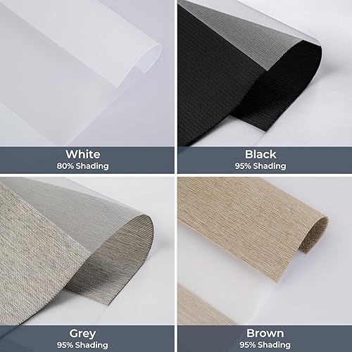 Miniatura 3 de Persianas motorizadas con diseño de cebra, persiana enrollable opaca de doble capa para filtrar la luz, persianas para ventana de día y noche Negro