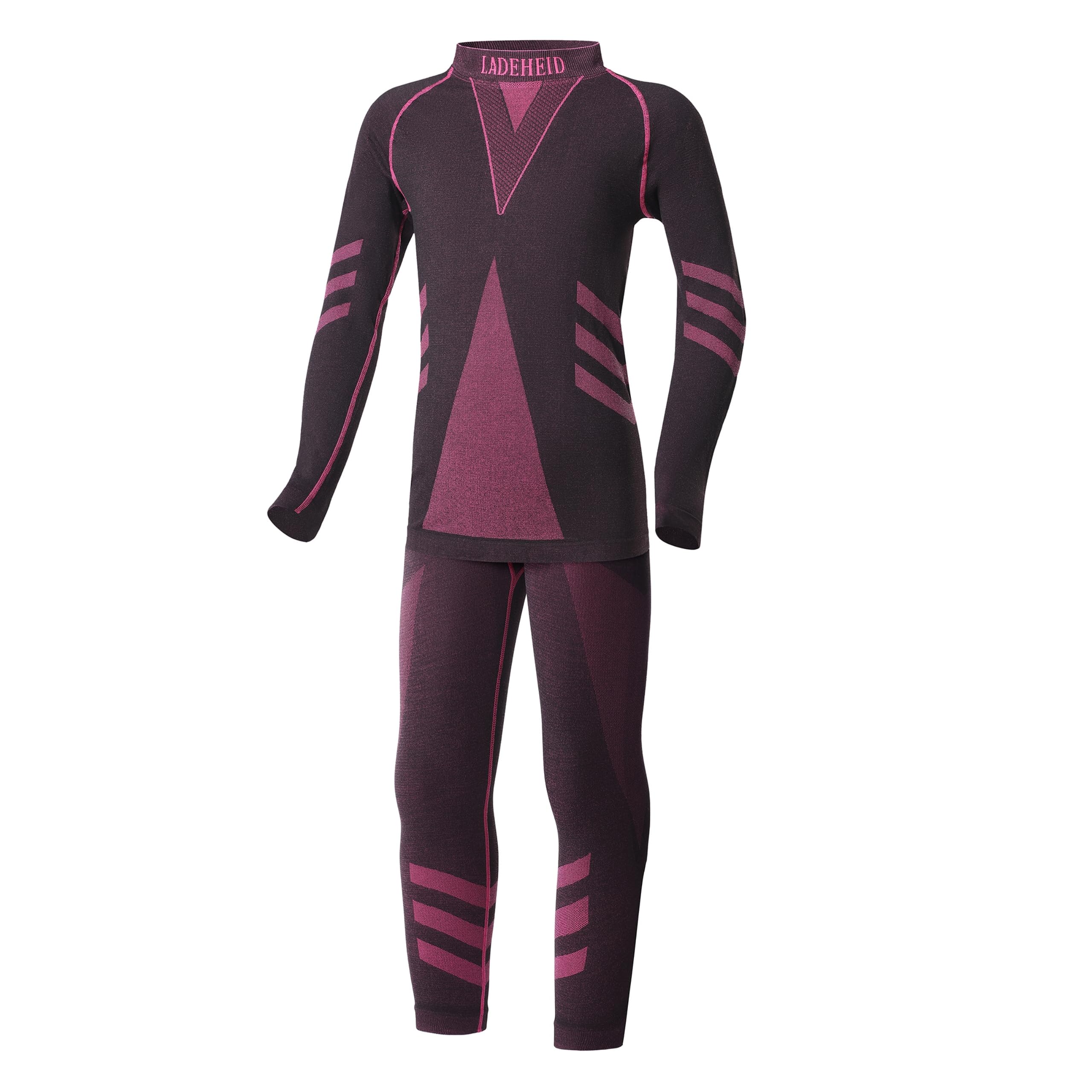 Ladeheid Skiunterwäsche Kinder Funktionsunterwäsche Set Langarm Shirt Lange Unterhose Thermoaktiv LAGI009