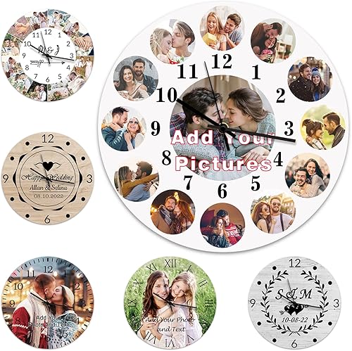 Miniatura 1 de Reloj personalizado con imagen, relojes personalizados para paredes, reloj con foto personalizado, regalo para el día de San Valentín, día de la