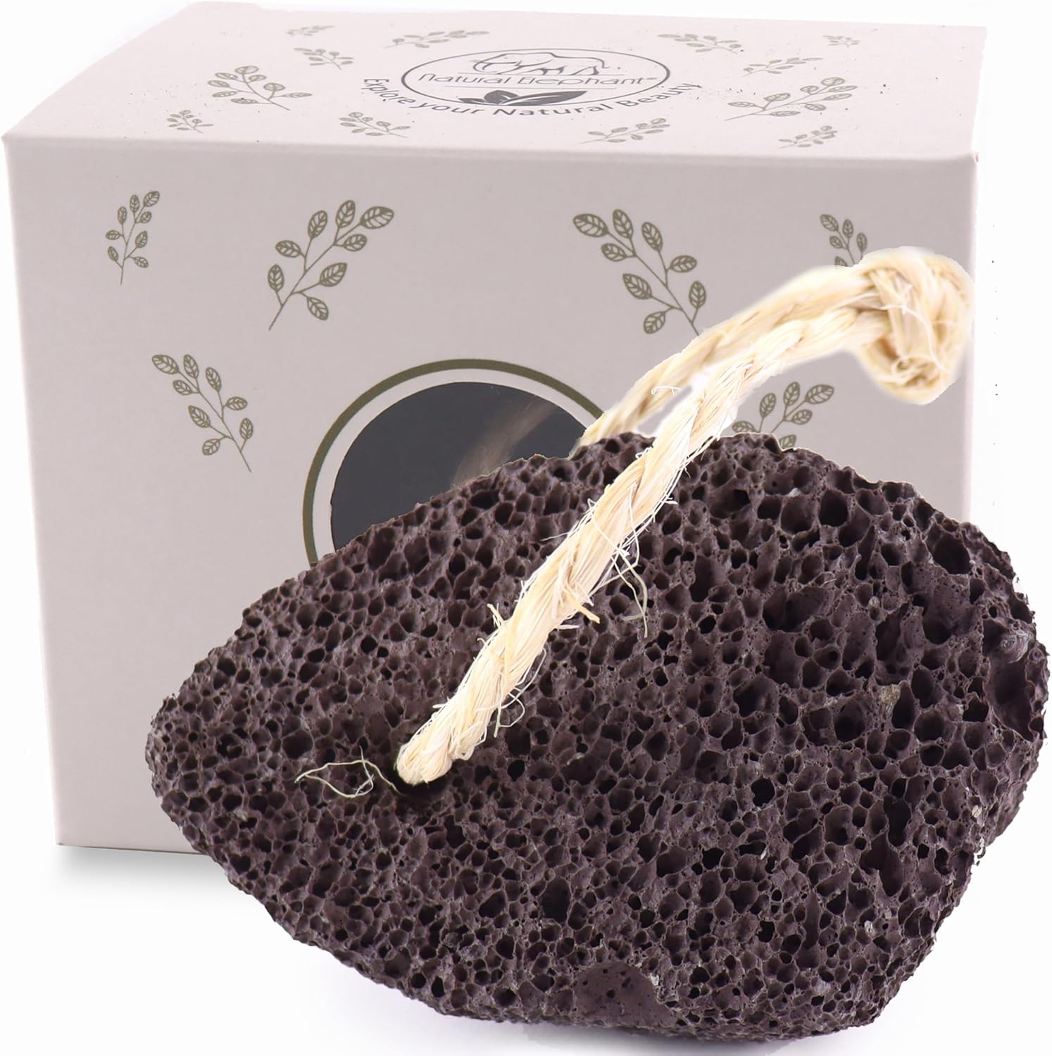 Natural Elephant Pumice Stone for Feet | Volcanic Lava Rock Callus Remover & Foot Scrubber | Pack of 5