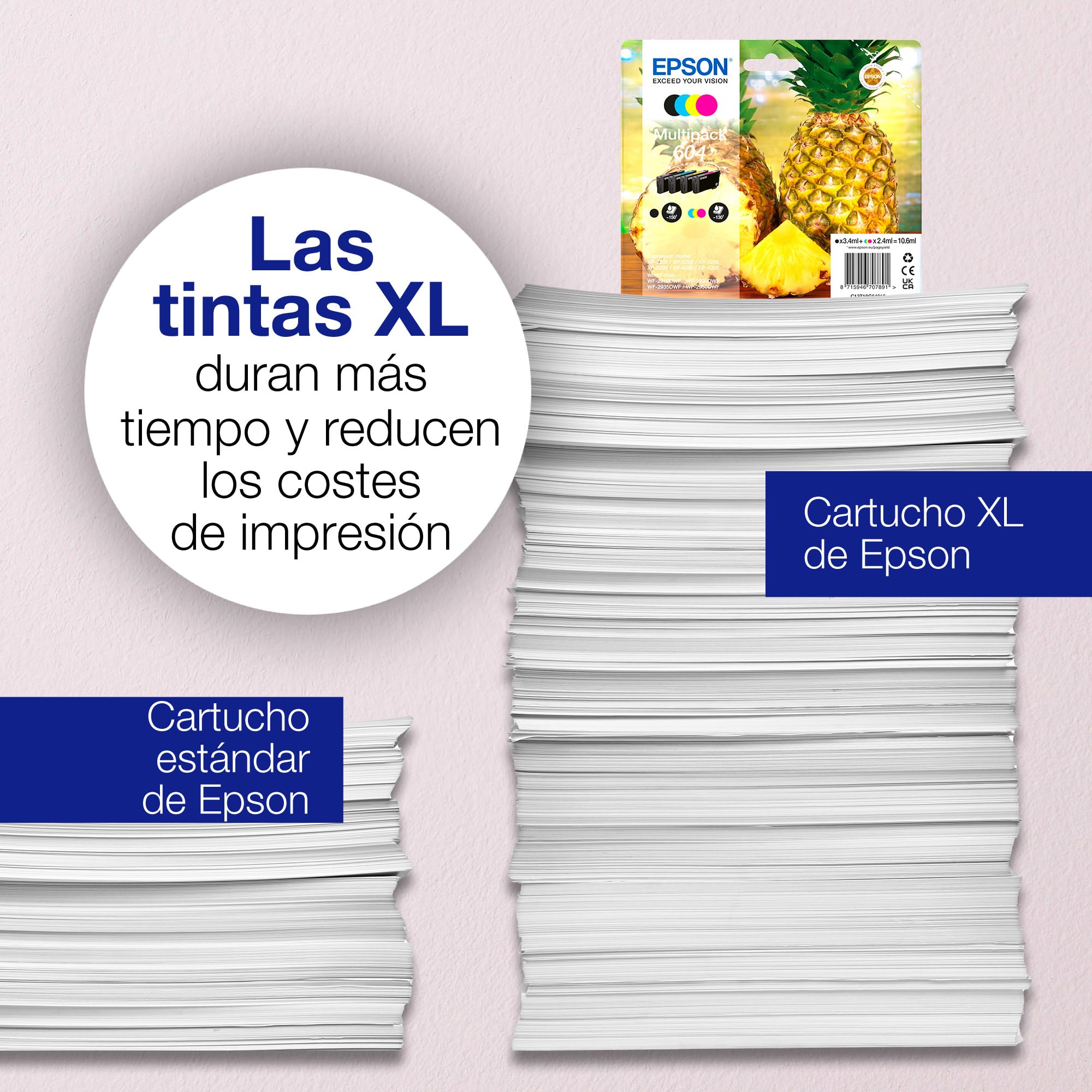 Epson 604 Multipack 4 Cartuchos de Tinta Original Negro Cian Magenta Amarillo
