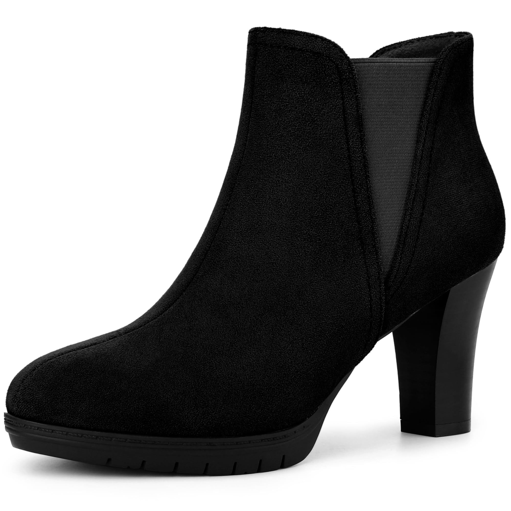 Perphy Chelsea Ankle Boots Lug Sole Elastic Platform Booties for Women