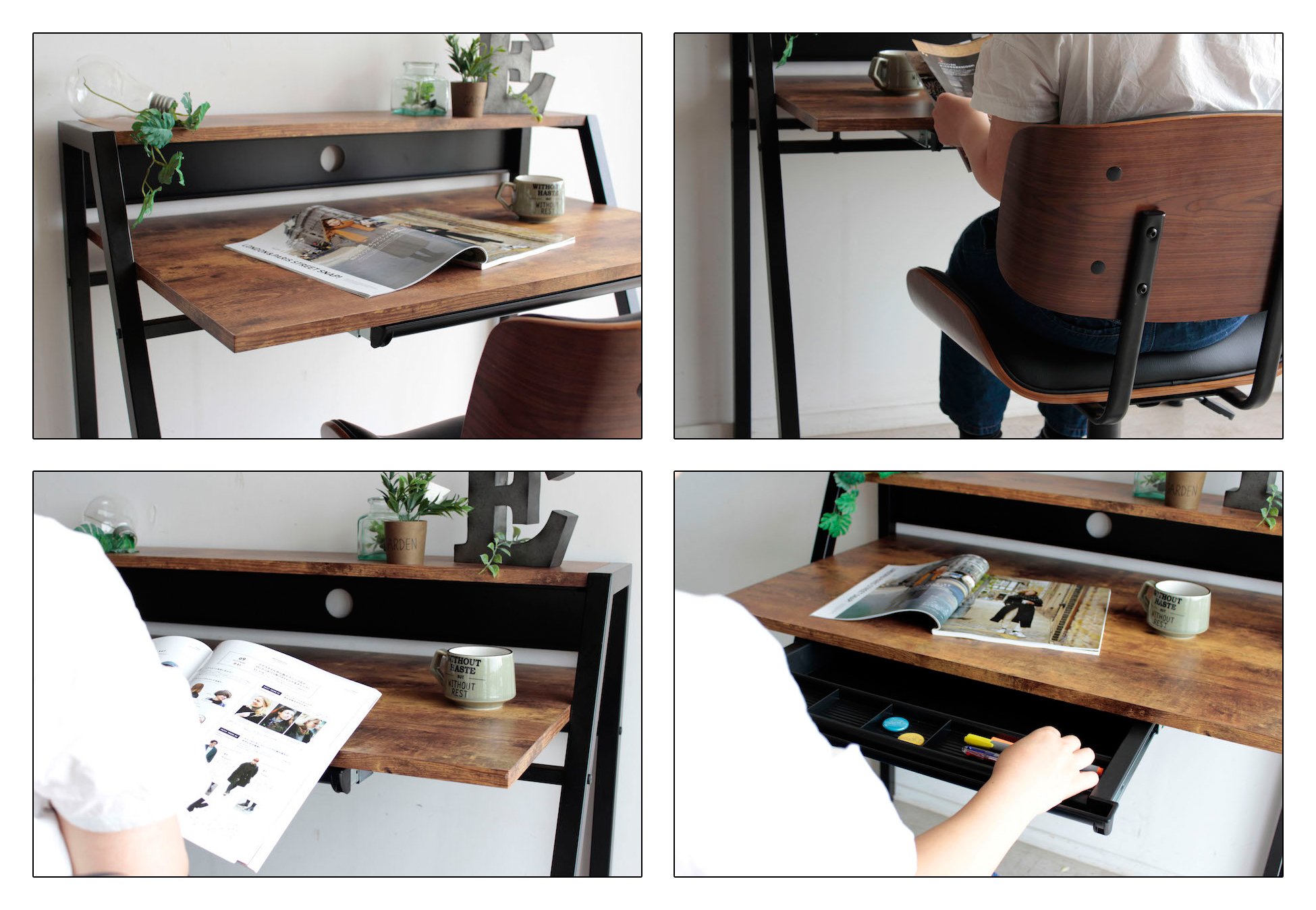 Amazon.co.jp: 大川家具 東馬 デスク リグナ 幅96cm ブラウン : 文房具  