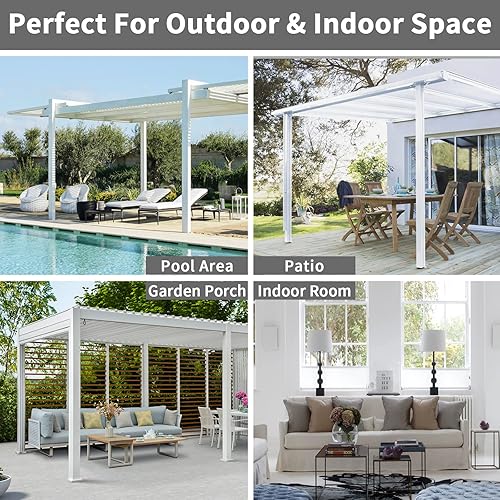 Miniatura 6 de Easy-Going Cortinas de lino para exteriores, impermeables, resistentes al viento, cortinas de privacidad suaves y gruesas para patio, cenador,