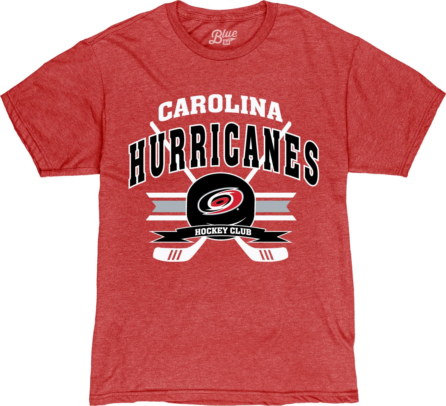 Blue 84 NHL Unisex-Adult NHL Officially Licensed T-Shirt Heathered Hockey Puck