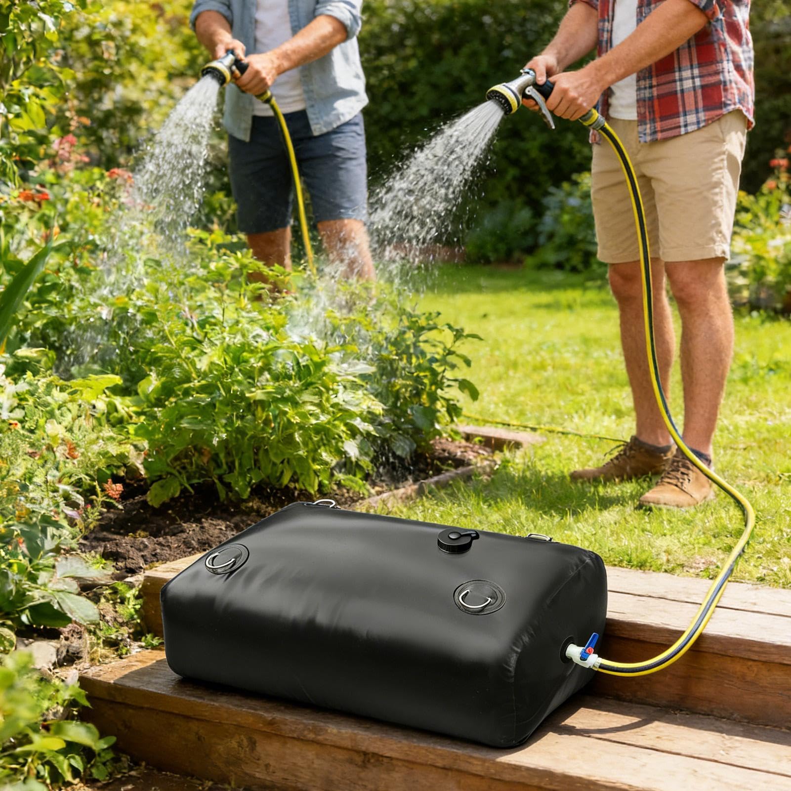 Depósito para agua plegable 110L Depósito Plegable Portátil | Depósito de agua con grifo Para camión, , hogar, camping, jardín, picnic, actividades al aire