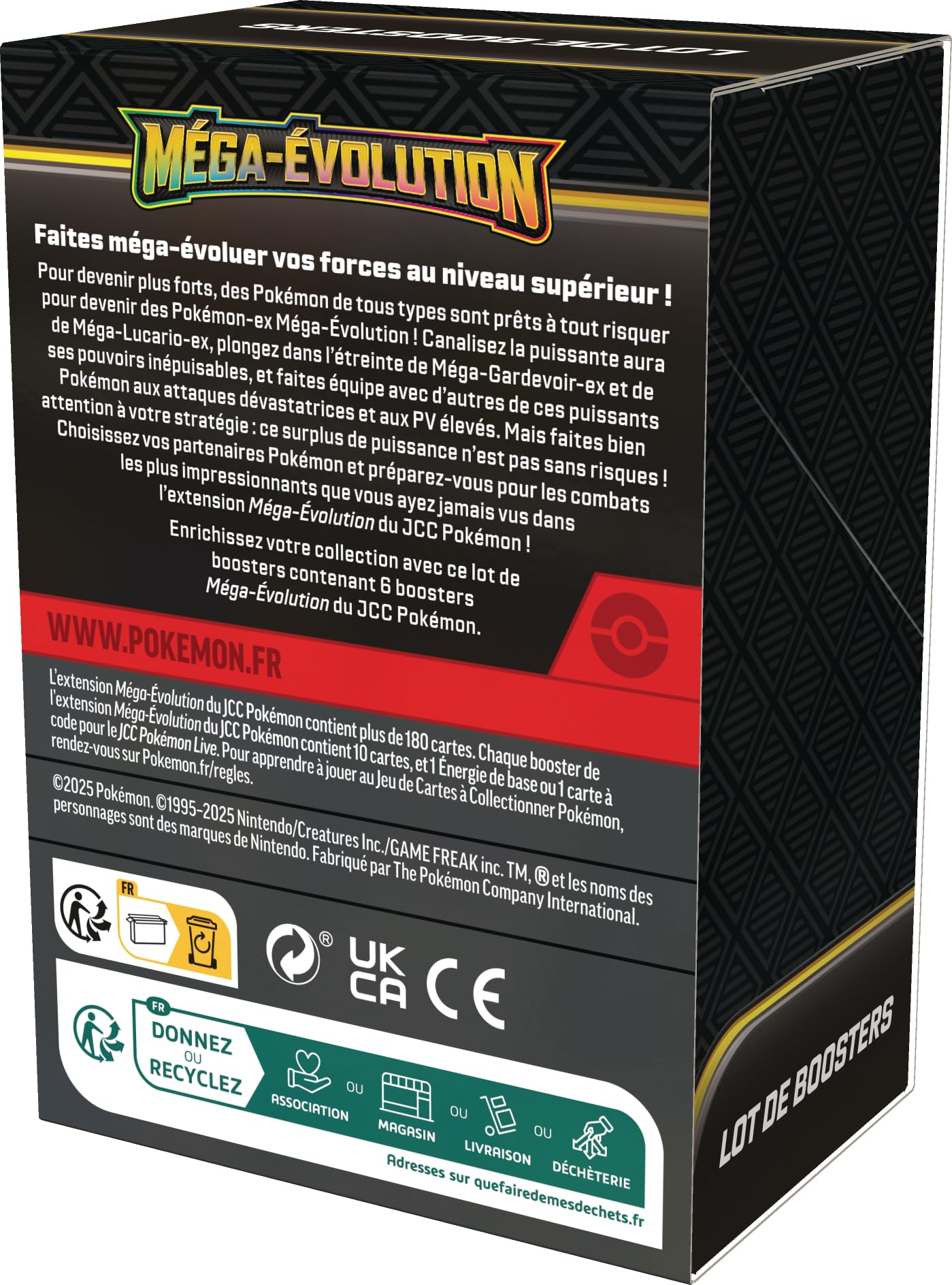Pokémon : Lot de boosters Méga-Évolution du JCC Pokémon (6 boosters)