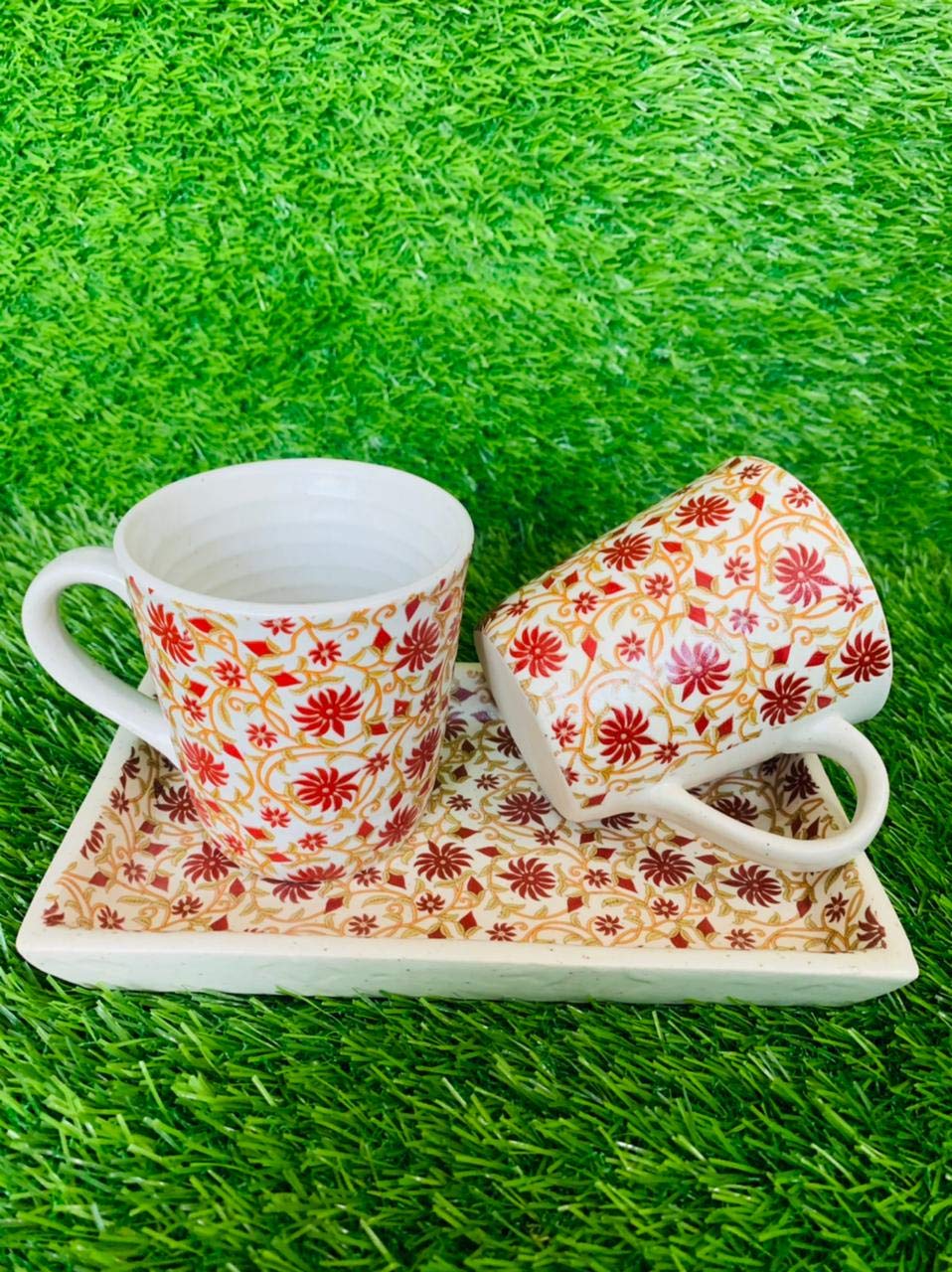 Buy Pakshala Tea Coffee Mug Set Stoneware Tea/Coffee Mug Set of 2 with