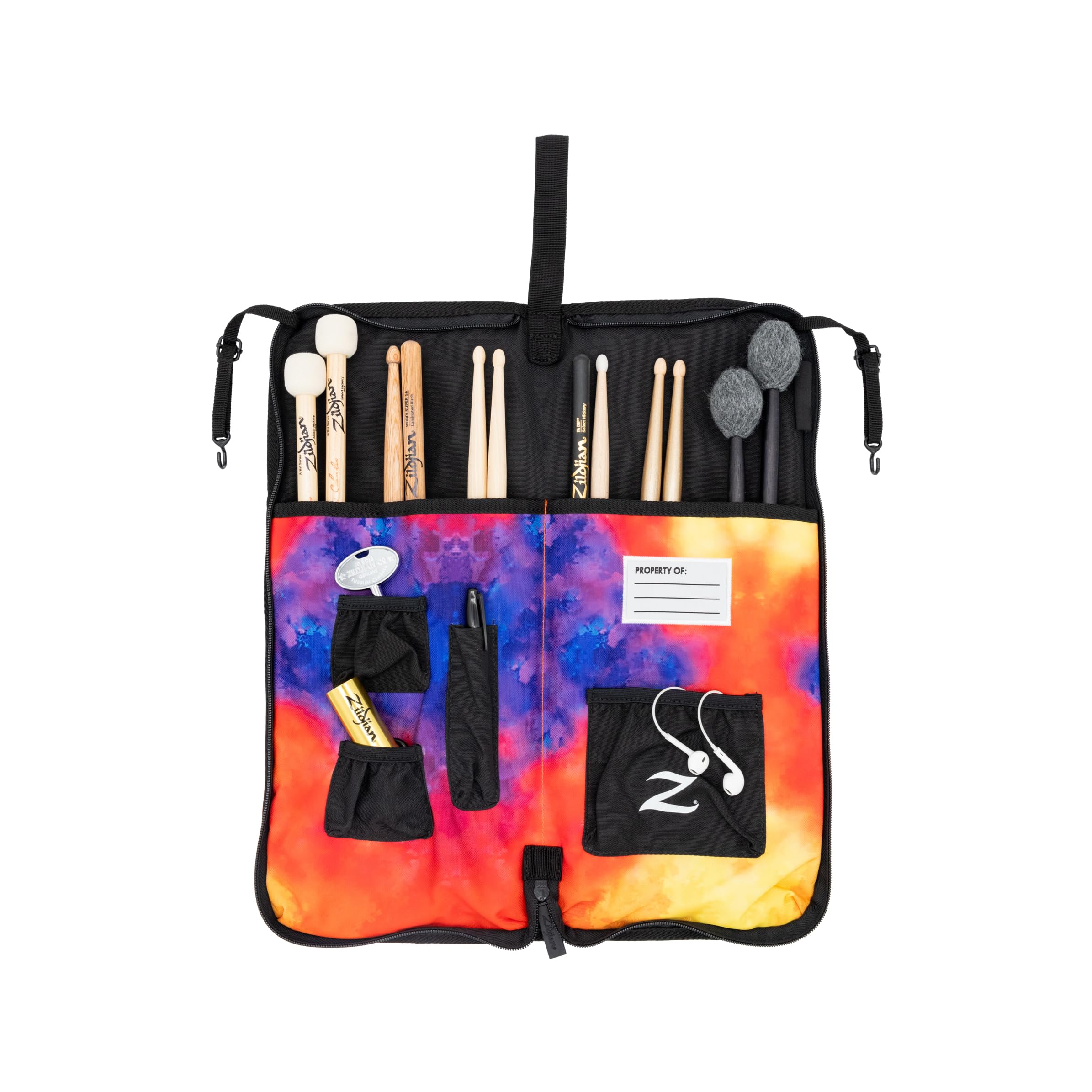 Zildjian – Student Backpack Stick Bag ZXBP00202, Zaino con porta bacchette amovibile, nylon 600D impermeabile, scomparto per laptop e bretelle imbottite