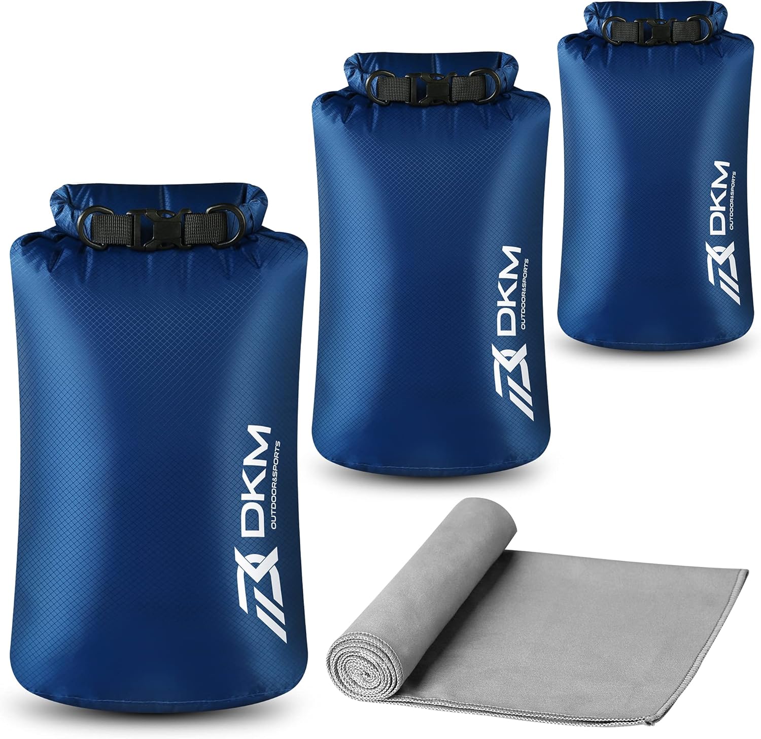 DKM Ultralight Weight Waterproof Dry Bags 3 Pack 20L/10L/5L