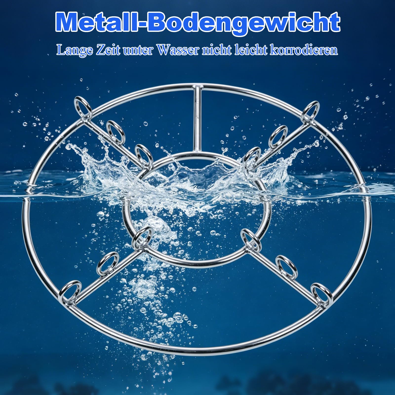 Teichbelüfterring, Sauerstoff Diffusor mit 2-Fach Ring, Rohrdurchmesser 8 mm Nano-Luftblasen Belüfter für Koi Teiche, Aquarien und Fischbecken, with Schlauch 5 mSilikonschlauch (35CM)