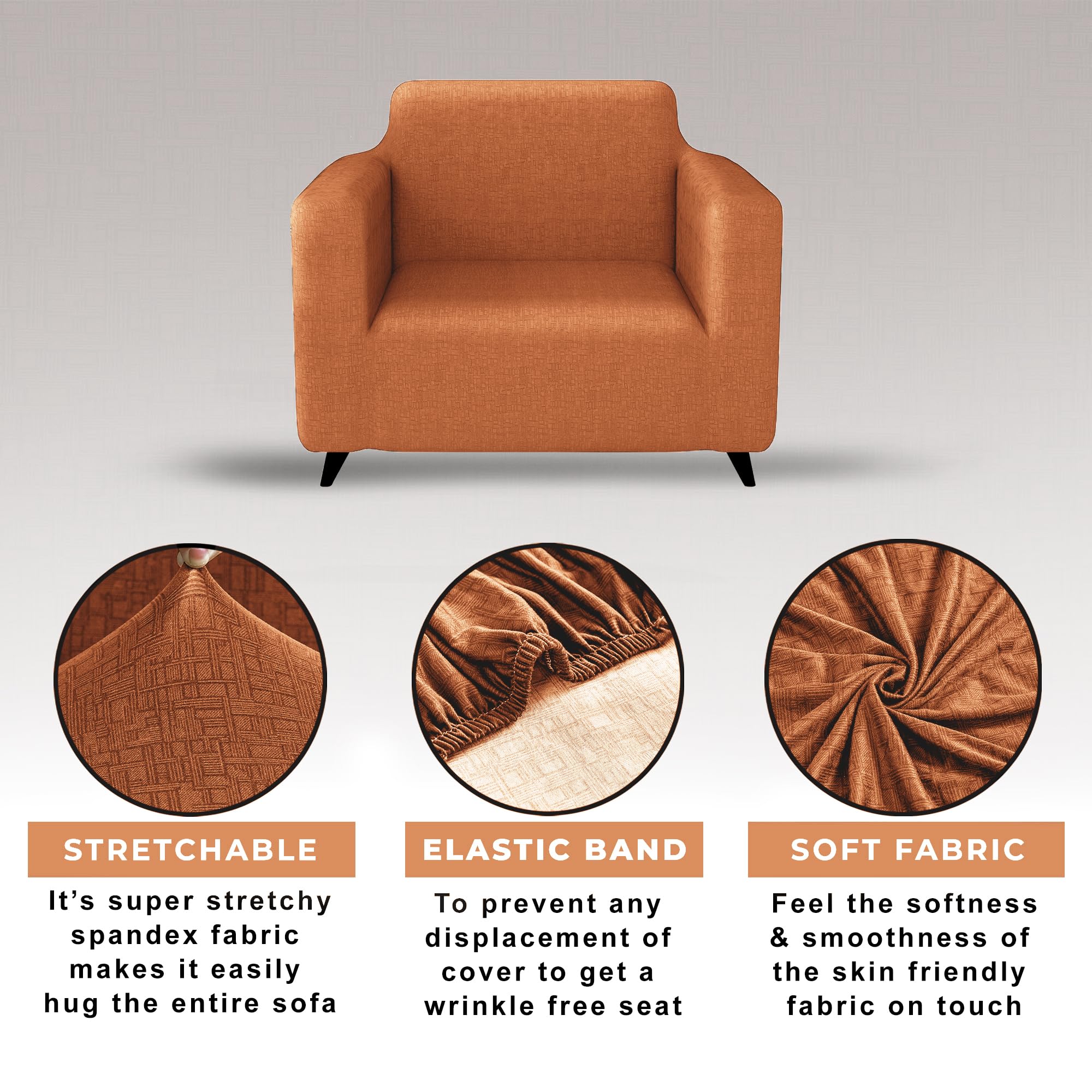 5 Seater Sofa Cover - Stretchable & Stylish -2