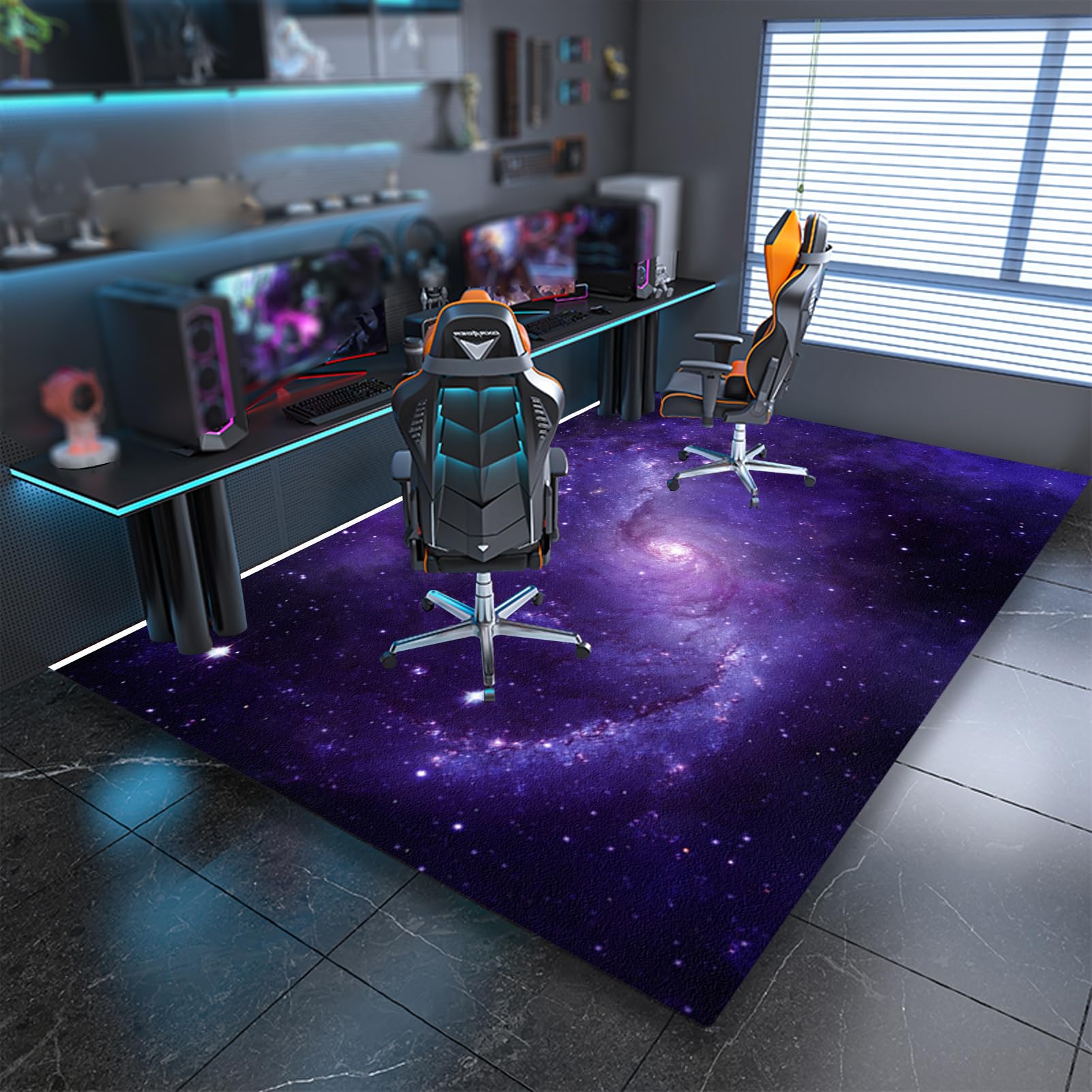 180 x 200 cm Gaming Bodenschutzmatte für Hartböden & Teppich, rutschfest Gaming Stuhl Unterlage, Bodenschutzmatte Gaming Bürostuhl Stuhlmatten für Laminat, Hartböden