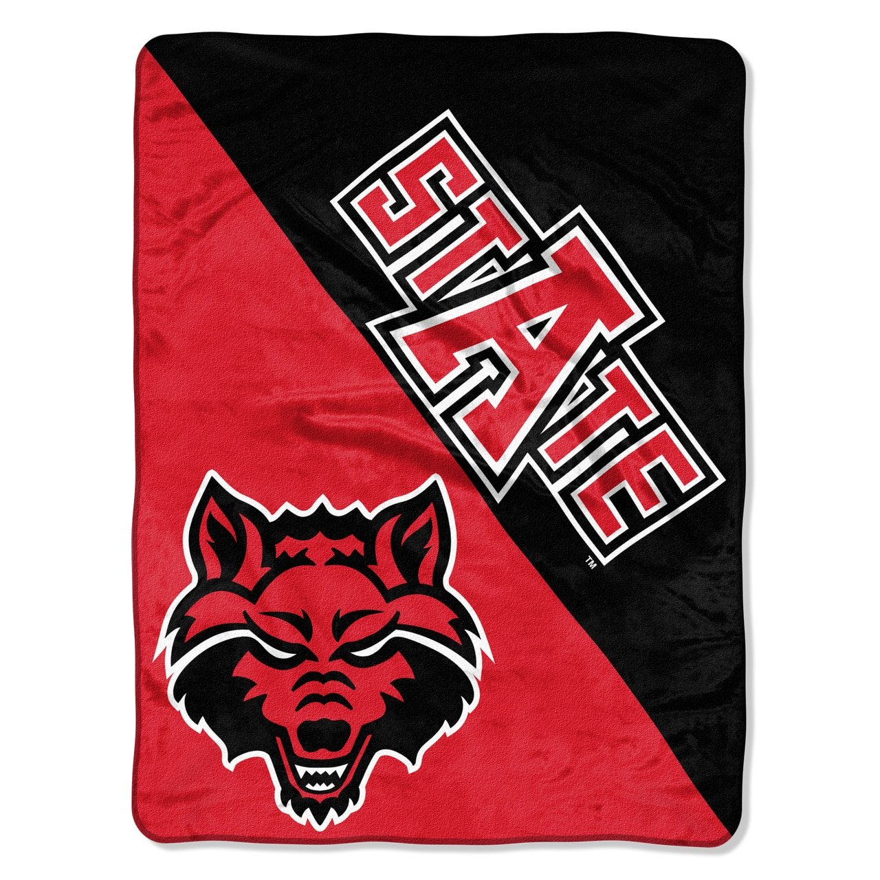 Northwest The Company NCAA Arkansas State Red Wolves Micro Raschel Throw Blanket, 46" x 60", Halftone