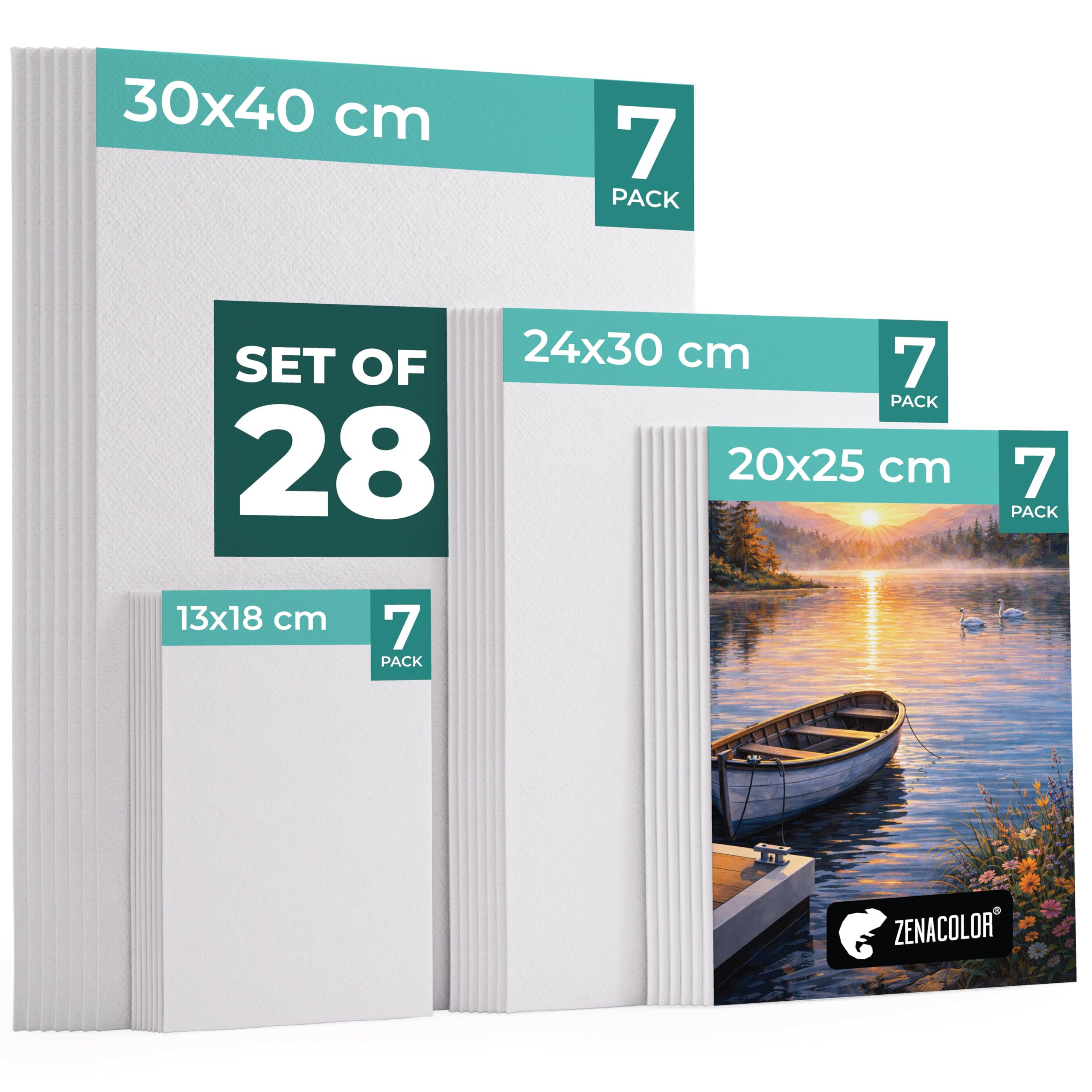 Canvas for Painting, Set of 28 Canvas – Multi Sizes – 13 x 18 cm