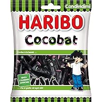 Haribo Cocobat, Caramelle Gommose Ripiene, Gusto Liquirizia, Ideali per Feste e Dolci Momenti di Relax – 175gr
