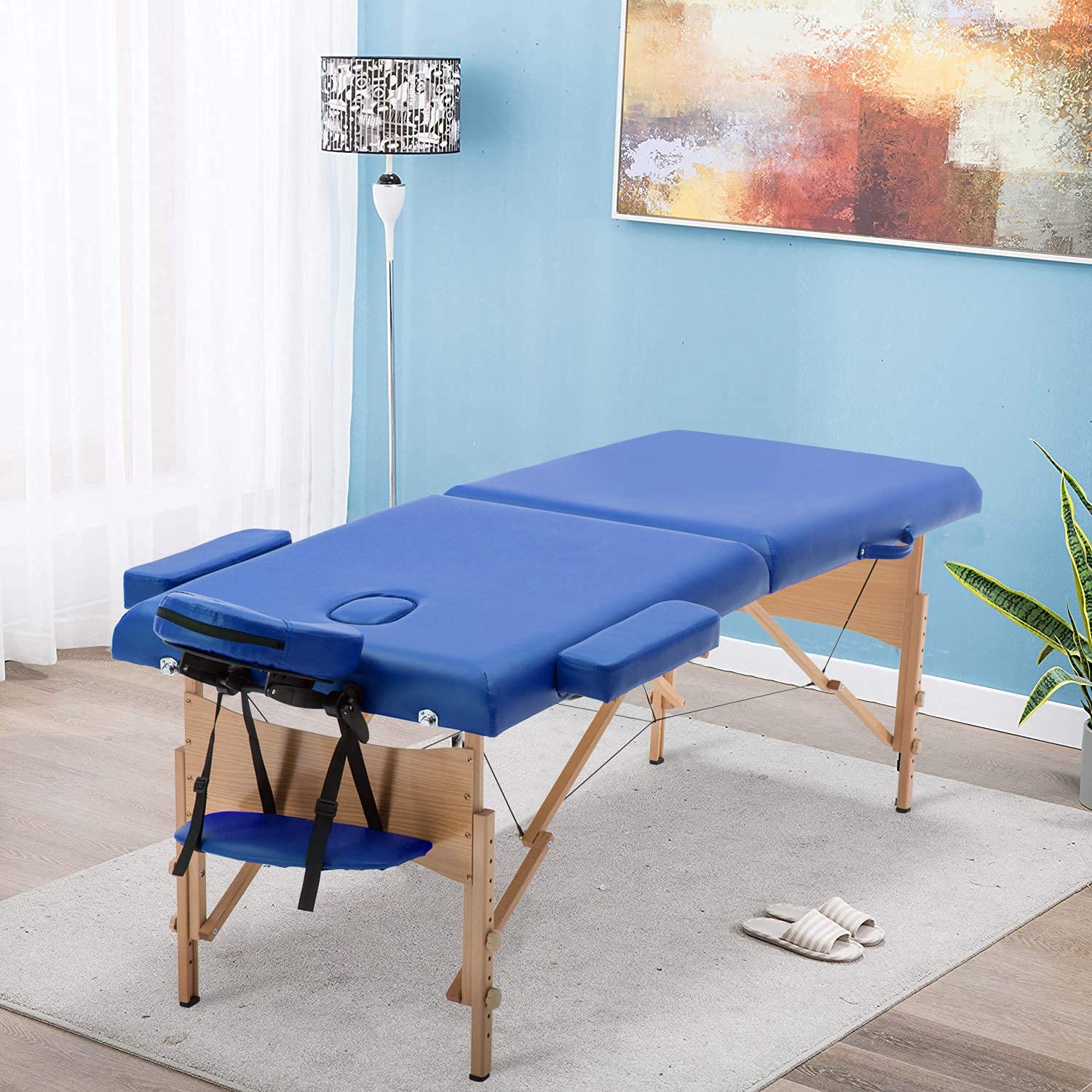 Portable Massage Table with Carrying Case Portable Massage Table Spa Bed Height Adjustable 73 Inches
