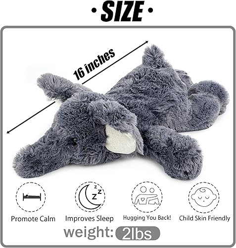 Miniatura 9 de YOUBLEK Animales de peluche con peso de 20 pulgadas  4 libras  4 libras, juguete de almohada sensorial cómodo y suave para el hogar y la escuela,