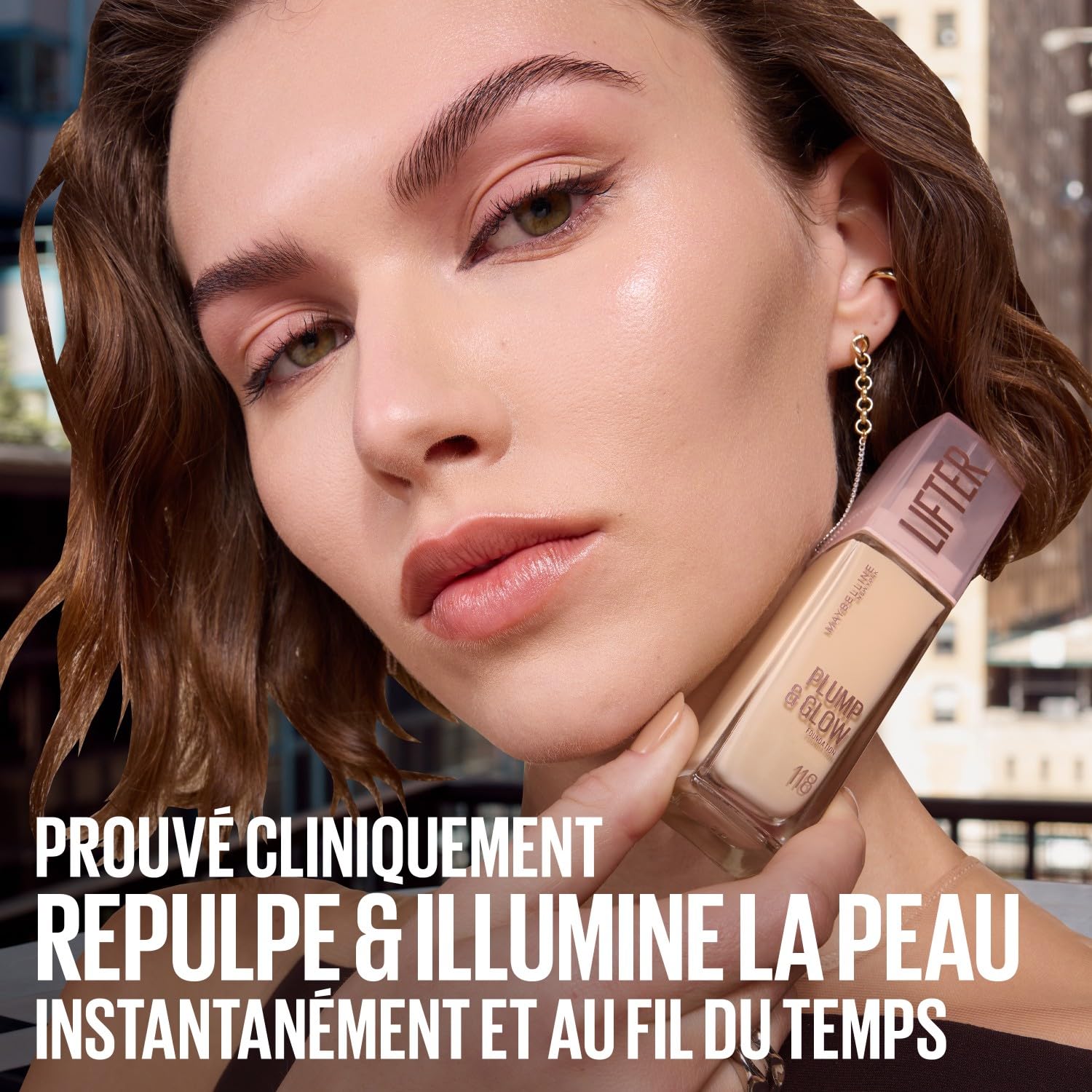 Maybelline New York Lifter Plump&Glow, podkład rozświetlający 118