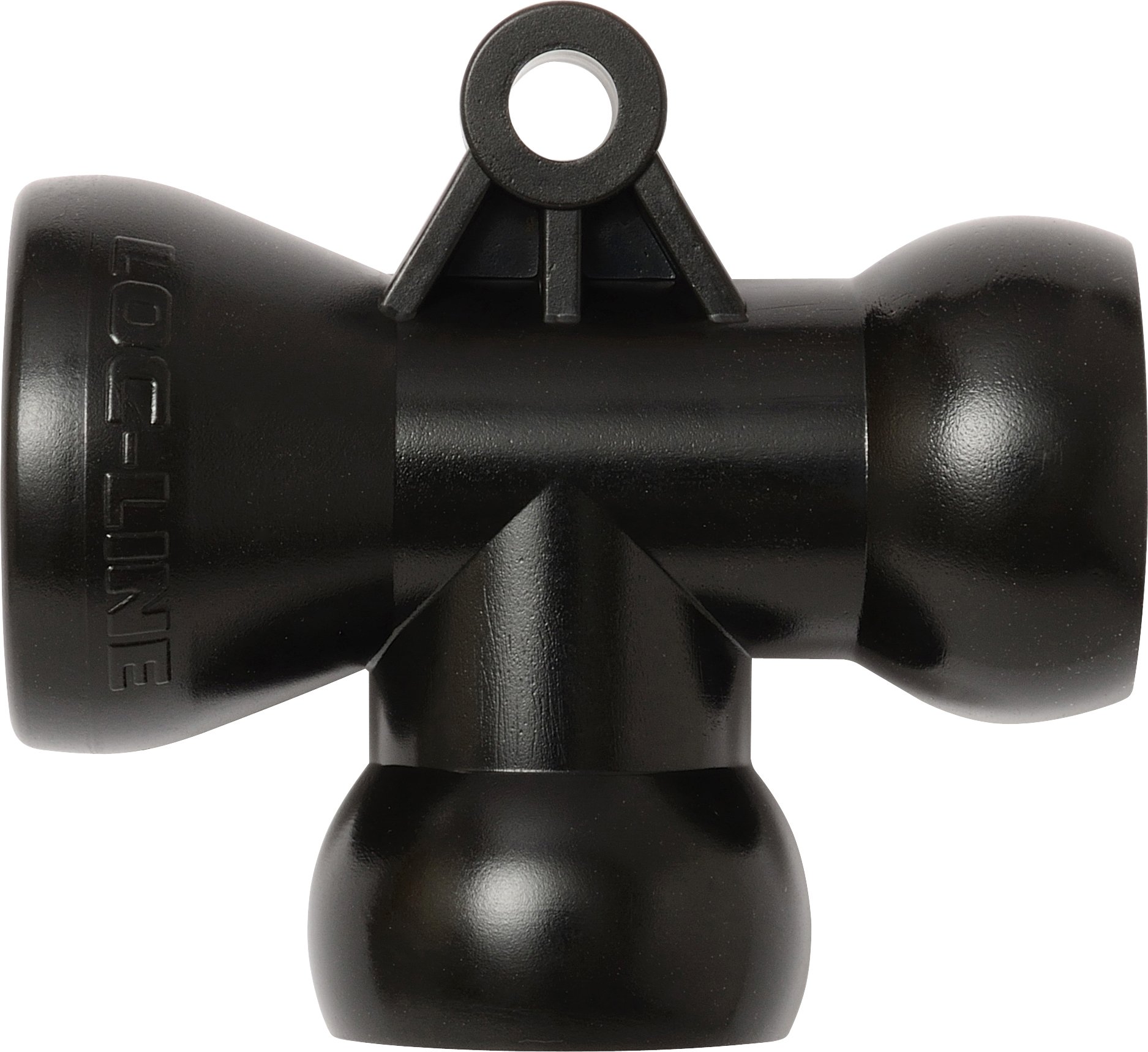 Loc-Line Coolant Hose Component, Black Acetal Copolymer, Tee, 1/2