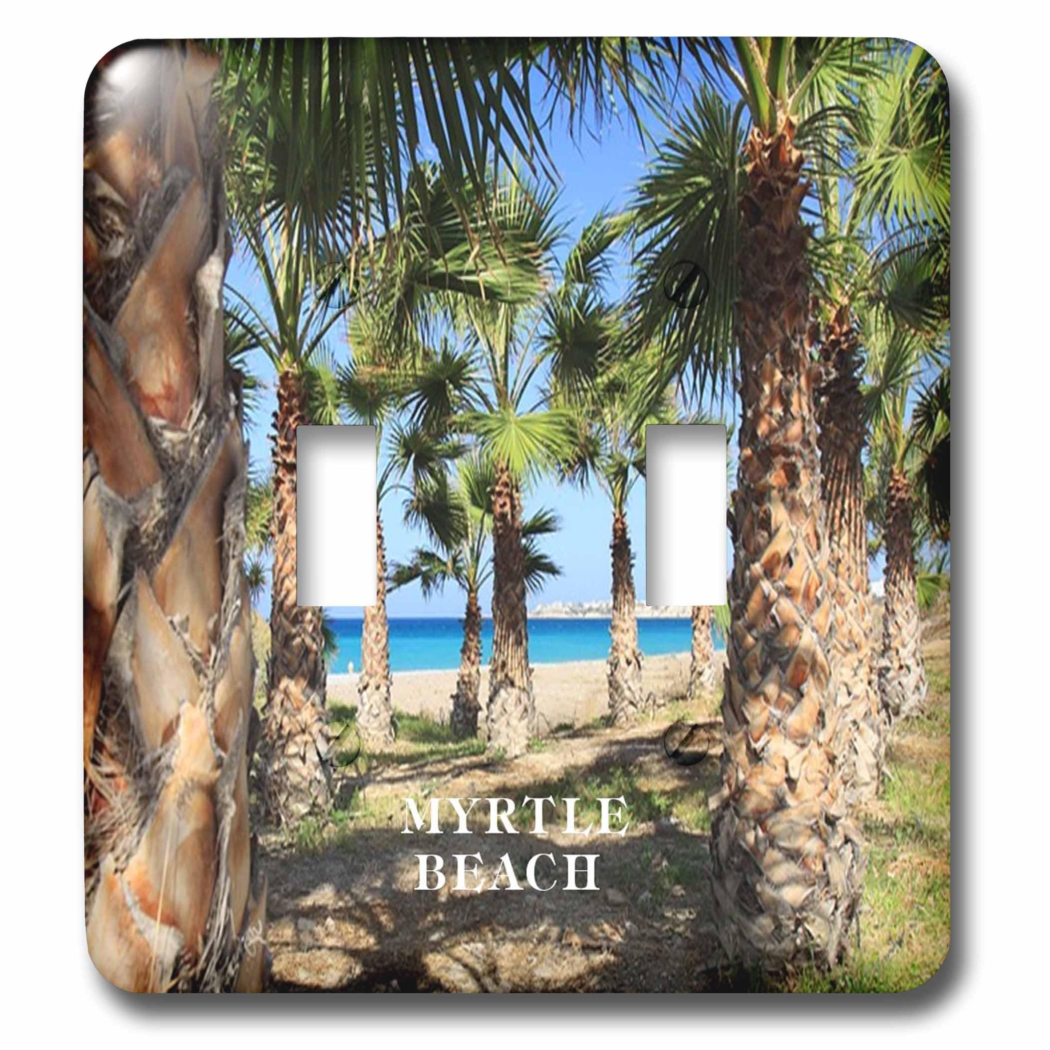 Interrupteur double Palms Line Myrtle Beach South Carolina 3dRose décoration