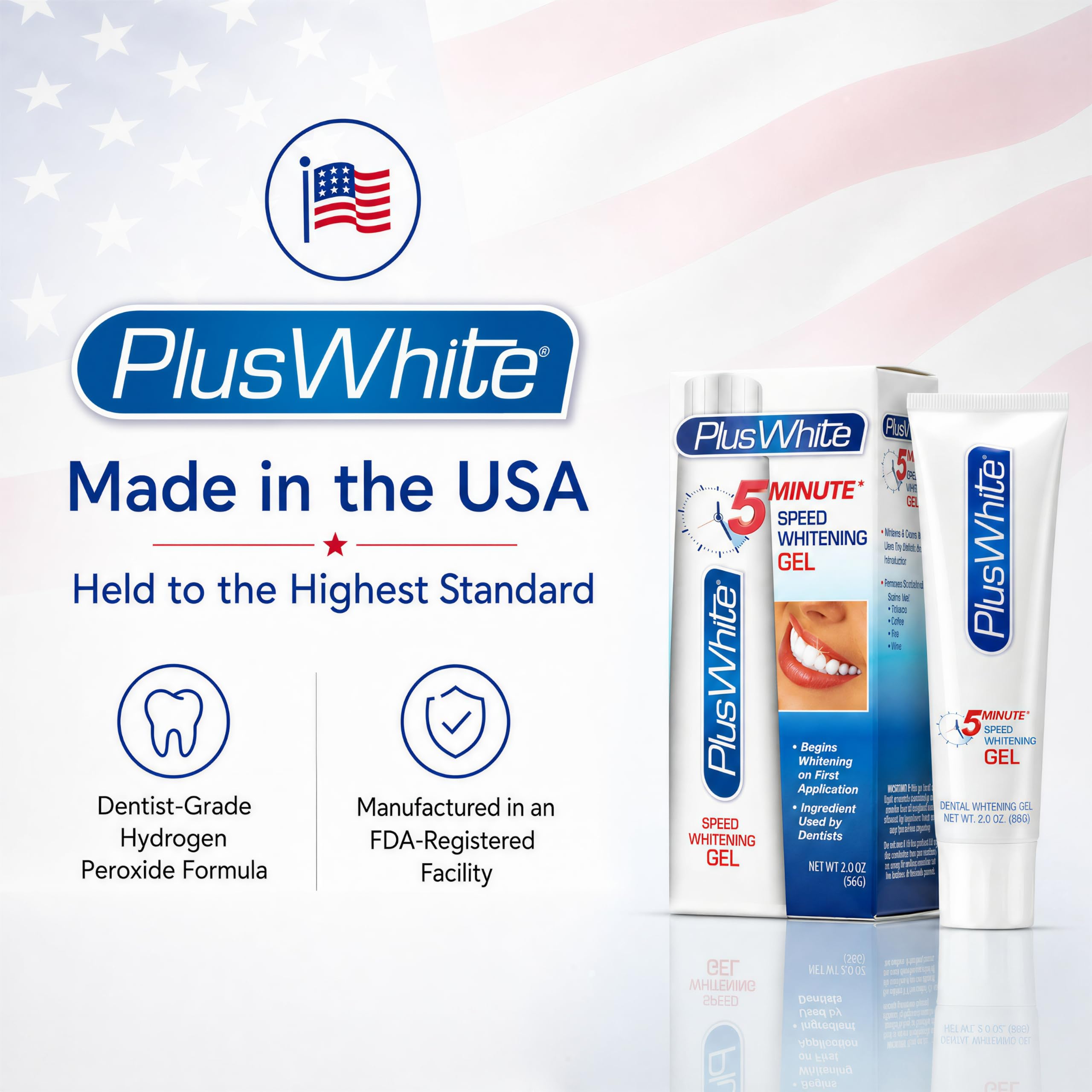 Plus White 5 Minute Teeth Whitening Gel - Fast Results -8 Plus White 5 Minute Teeth Whitening Gel - Fast Results -8