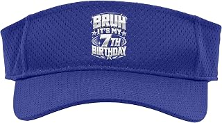 Bruh It's My 7th Birthday Shiny Kids Seven Year Old Sport Sun Visor