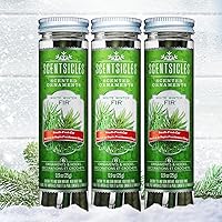 Vista 2 de Scentsicles Adornos perfumados para árbol de Navidad de abeto blanco de invierno, 3 botellas (18 varillas en total)
