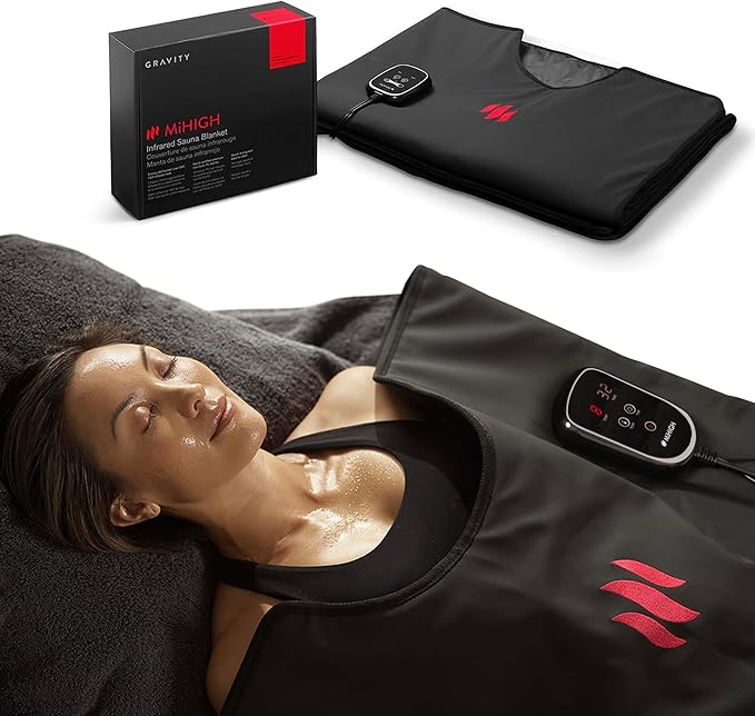 Sauna Blanket For Detoxification, Portable Far Infrared Sauna For Home Pu Sauna Bag W Therapy Stones Carbon Fiber Heating 1 6 Level Adjustable Temp 35 85 C 1 60 Minutes Timer - View #4