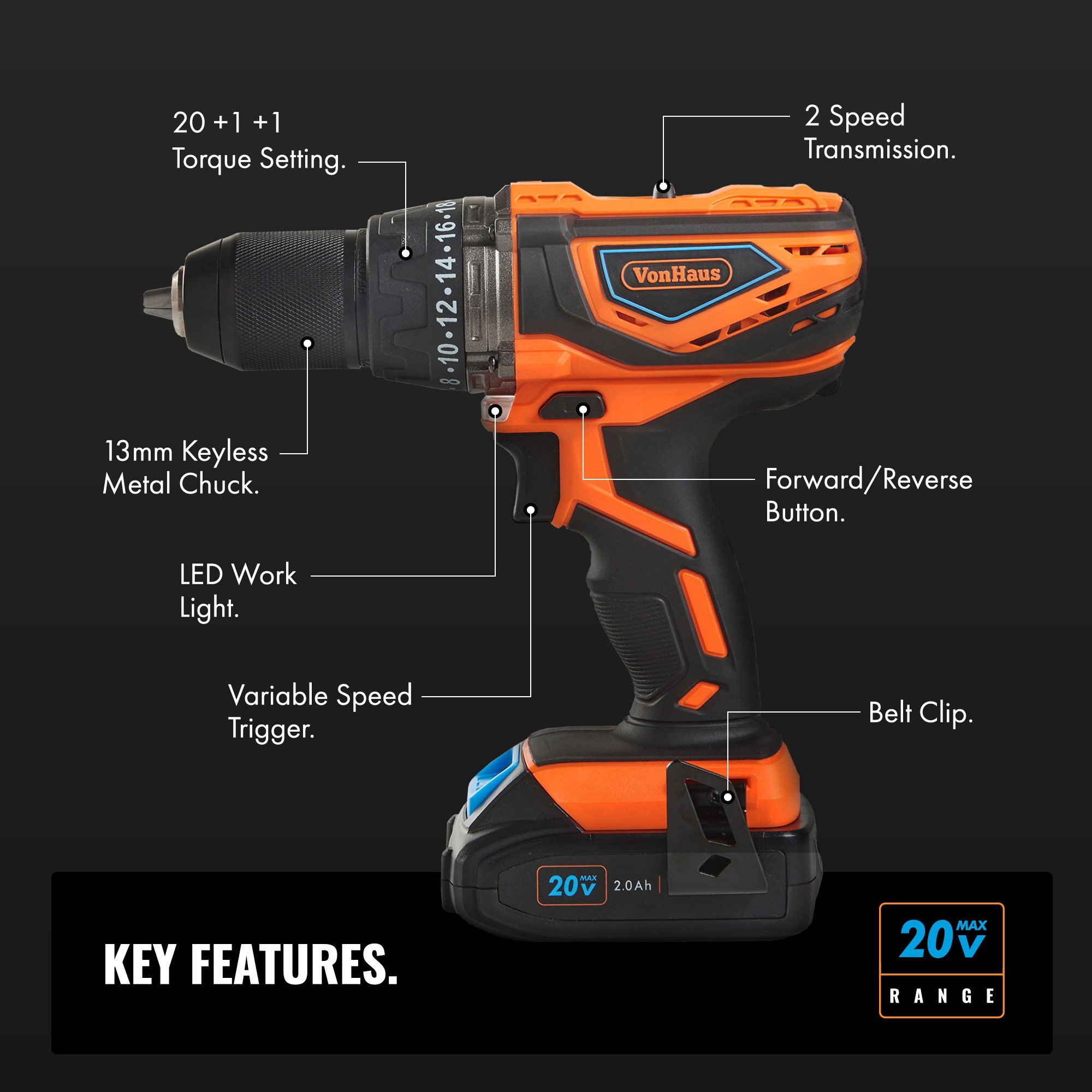 Torque Vonhaus Impact Driver Review Draper Storm Force 20V Mid