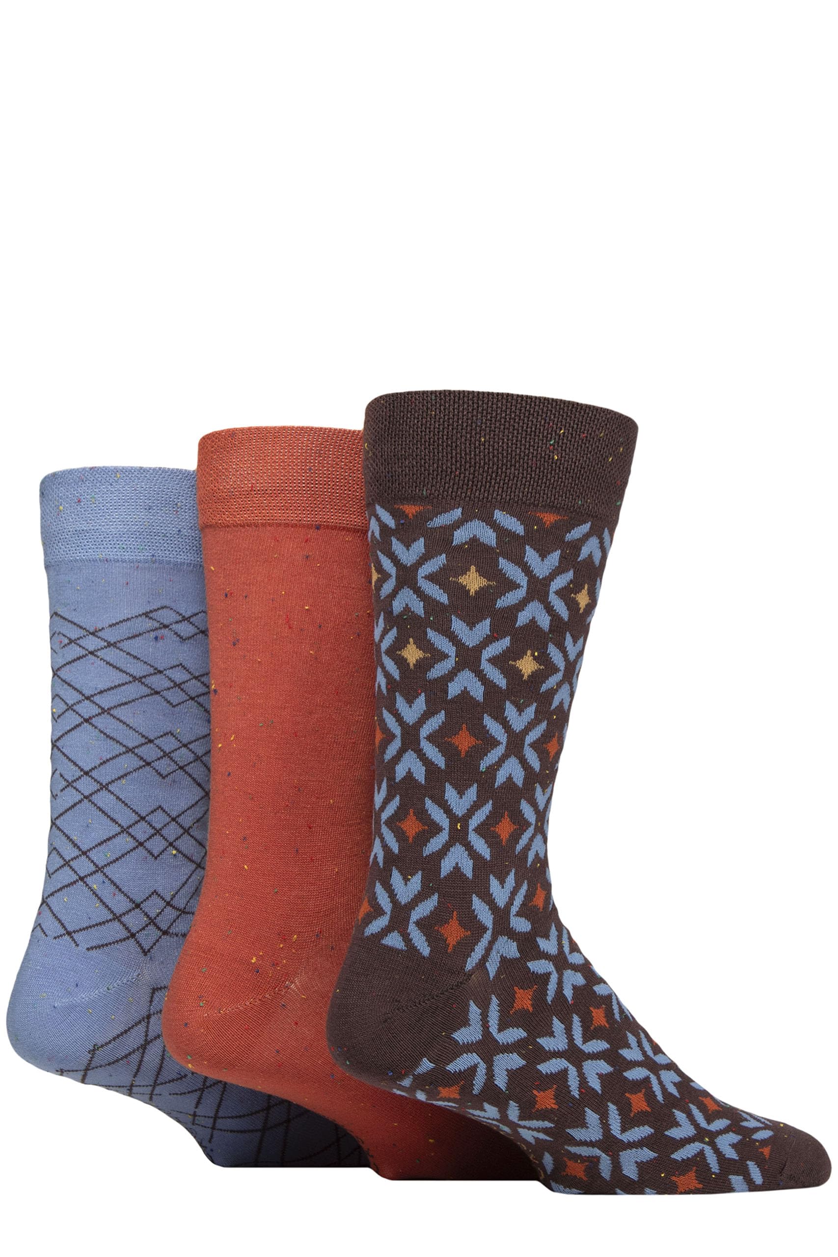SockShop Mens Speckled Bamboo Socks - Many Colours and Patterns including Spots & Stripes In a Multipack of 3 Pairs Size 6-11 (UK, Numeric, 7, 11, Regular, Regular, Crisp Winter)
