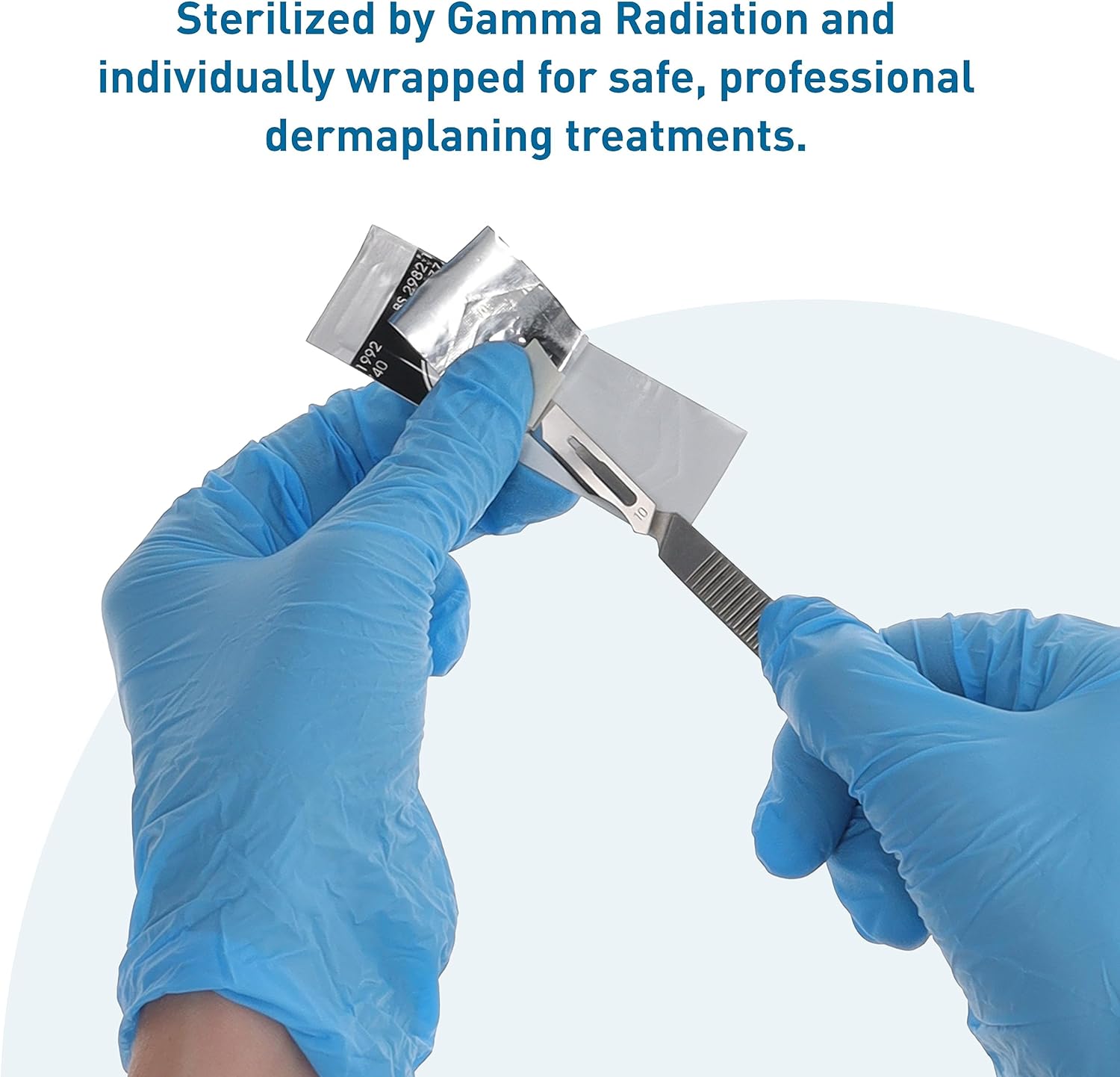 BodyMed Dermaplaning Blades #10 in Carbon Steel, 100 PCS - Disposable, Individually wrapped, Sterile Scalpel Blades for Estheticians, Facial Exfoliation, Hair Removal, Skin Care, Surgical & Podiatry