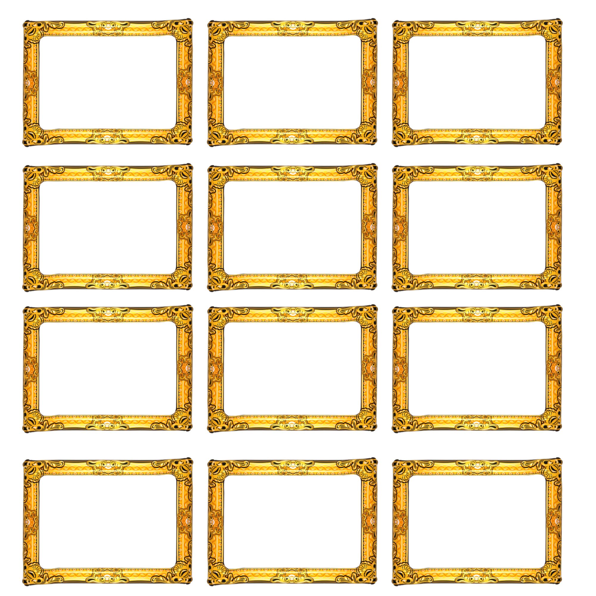Inflatable Gold Picture Frame (60cm x 80cm) – Large Novelty Photo Booth Prop for Parties, Events, Weddings, and Celebrations (12)