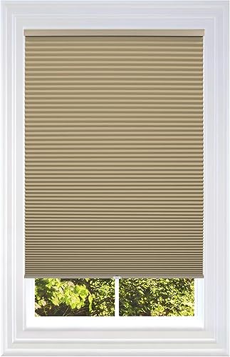 Miniatura 1 de BlindsAvenue Plisado personalizado de  pulgadas, persianas celulares, cono de pino de color, tela opaca disponible en 2 sistemas de elevación