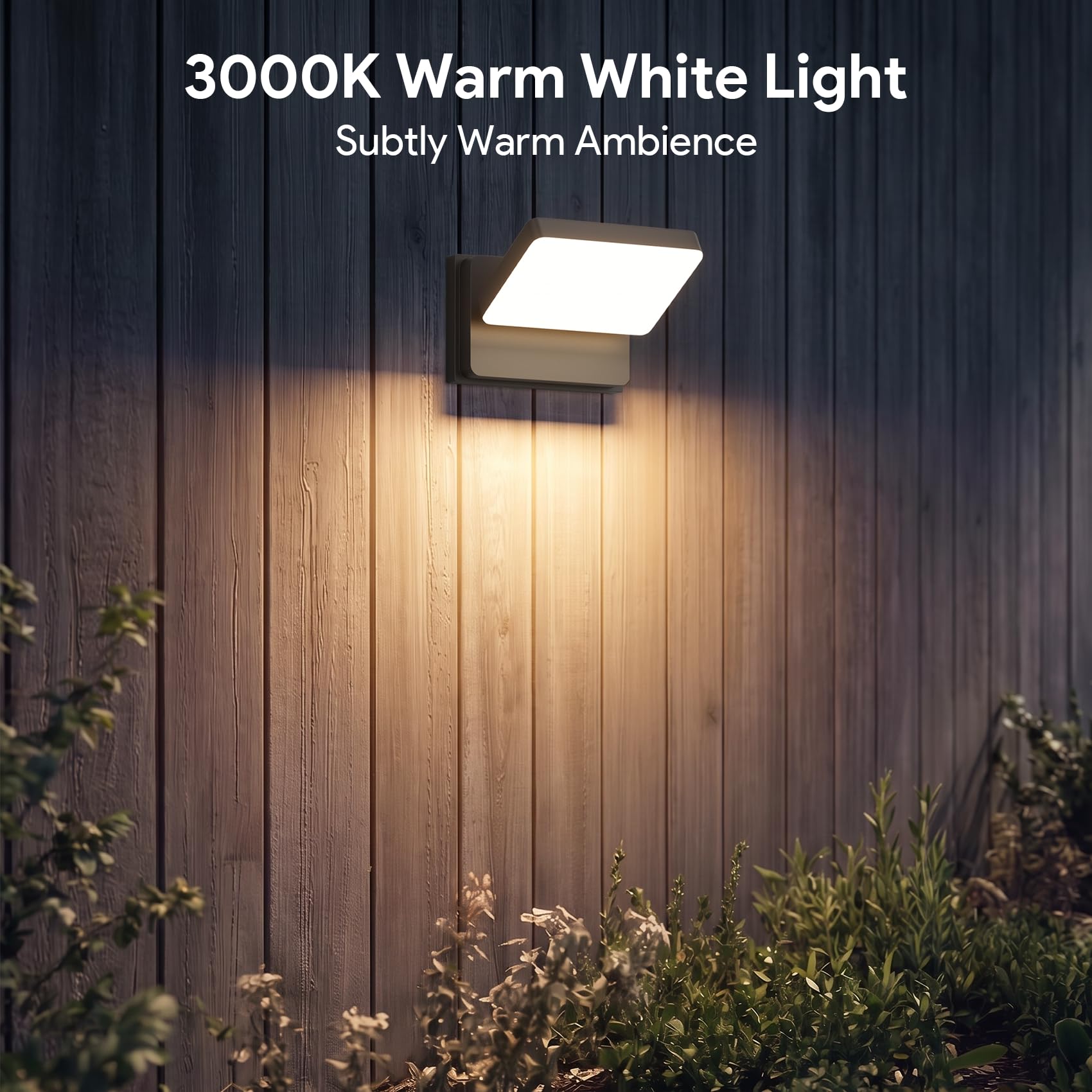 Klighten Aplique pared exterior LED 30W IP65 3000K orientable Balcon/Terraza Antracita