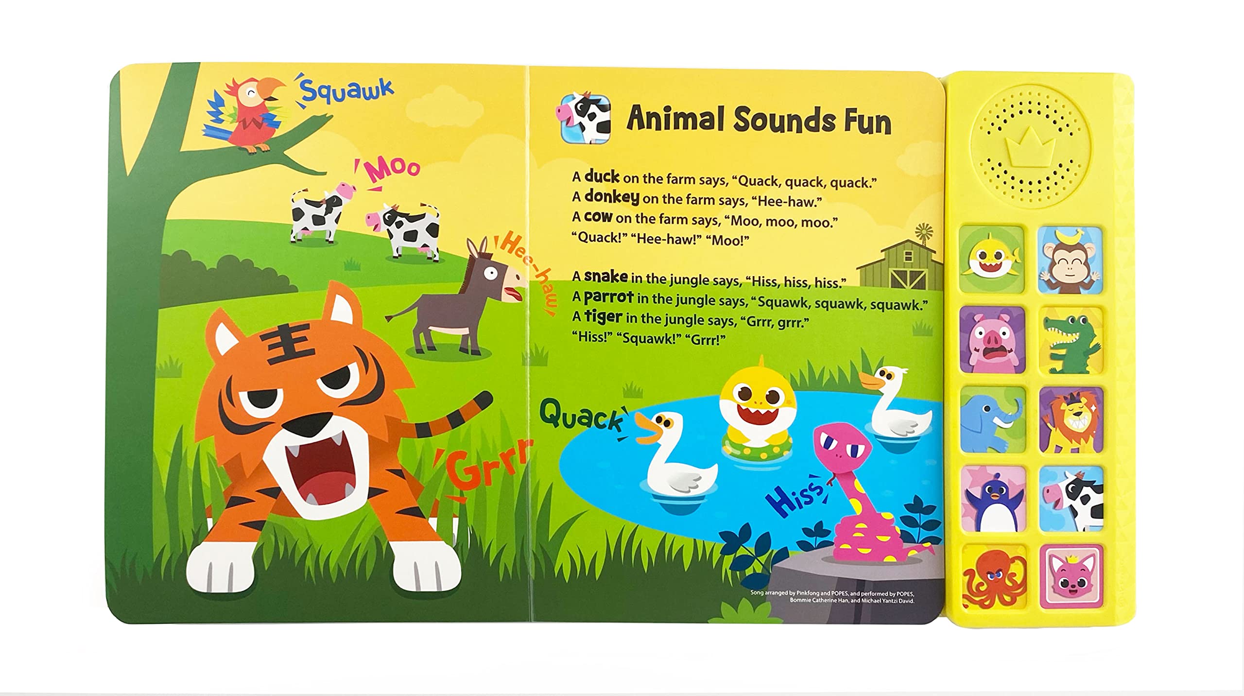 Baby Shark Animal Songs 10 Button Sound Book Baby Shark Toys, Baby