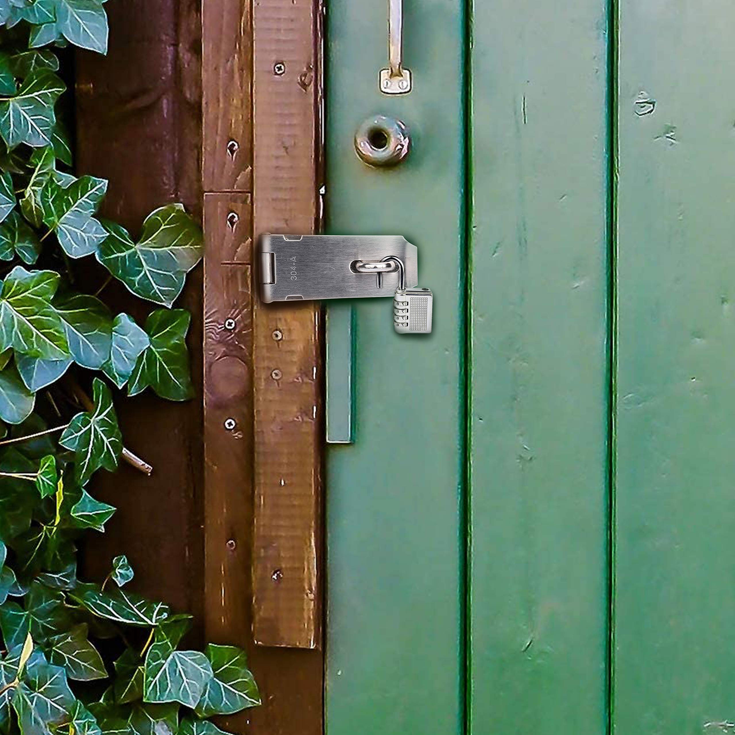 1 Pces De Moraillon De Cadenas En Acier Inoxydable, Ensemble De Moraillons Et D'agrafes Pour