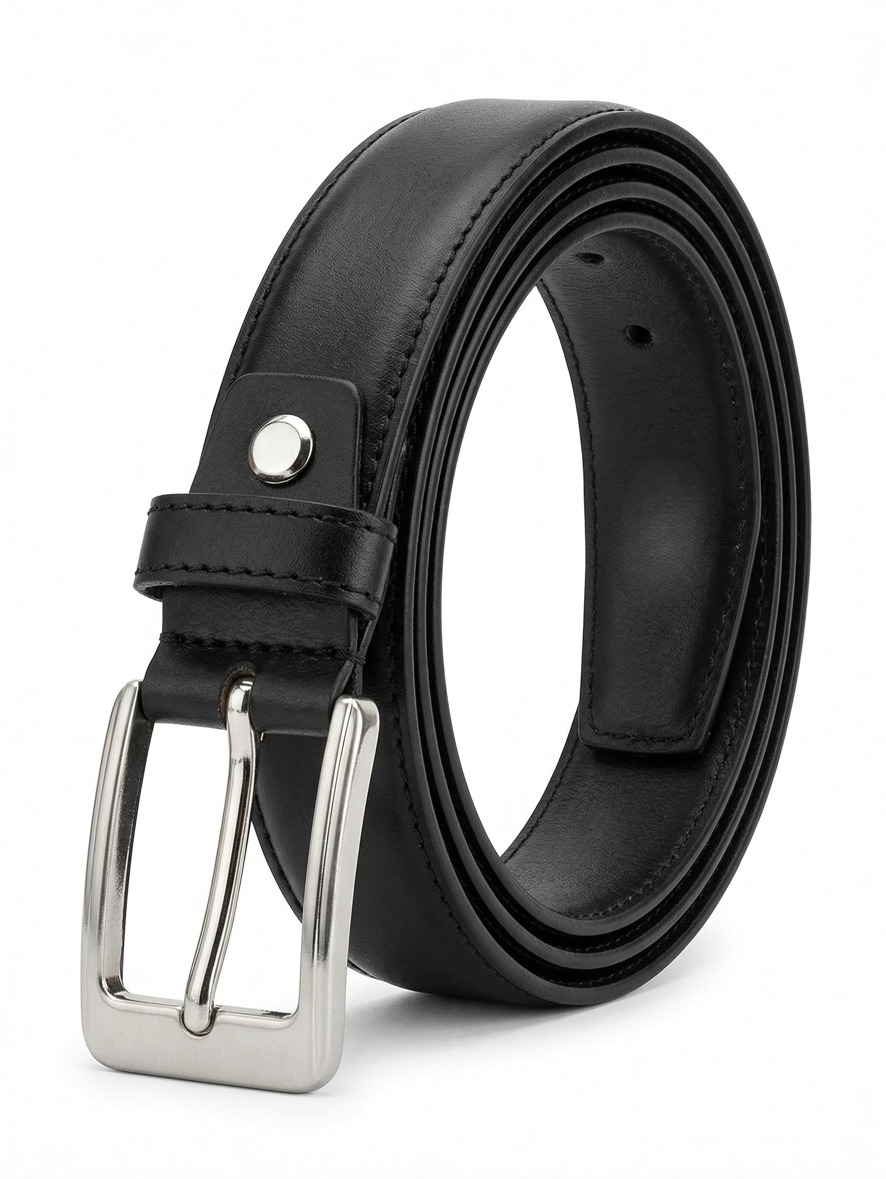 Original Leather Belt for Women 30MM - Genuine Full Grain Real Leather Slim Thin Dress Belt Casual with Gold Buckle - Black Brown-image-12