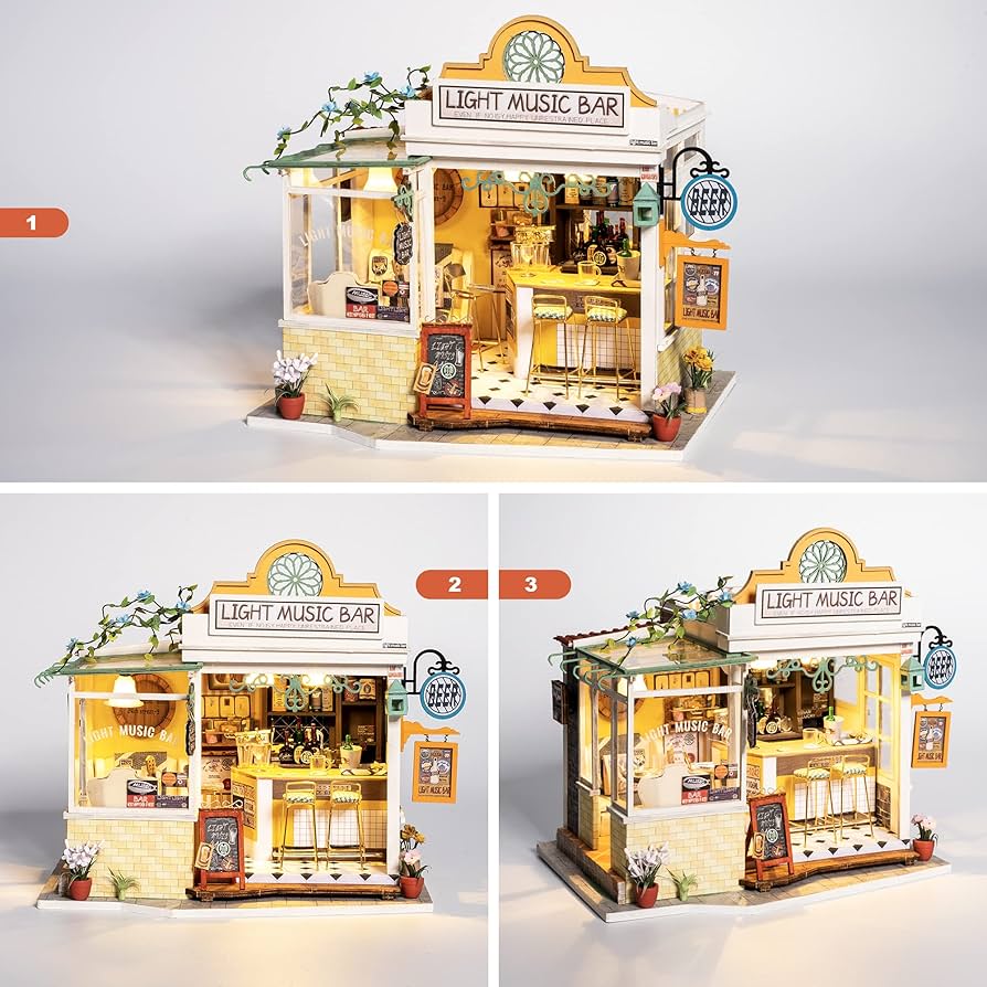 Xマス lemax ミュージカル・ホール　合唱つき　ライトハウス　ミニチュア Amazon.co.jp: DIYミニチュアドールハウス DIY木製ミニチュア