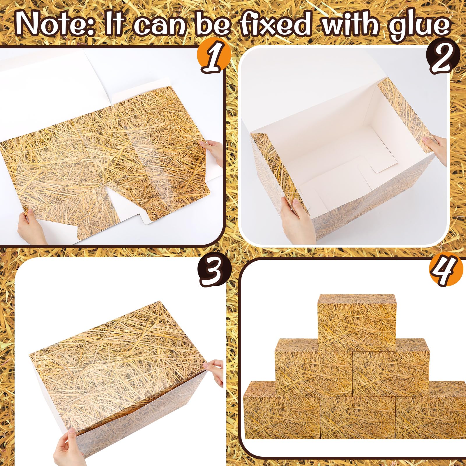 Outus 8 decorazioni per feste da cowboy includono 2 ruote rustiche in legno per carro 6 balle di fieno in paglia di grano, decorazioni occidentali per feste per foto puntelli compleanno autunno