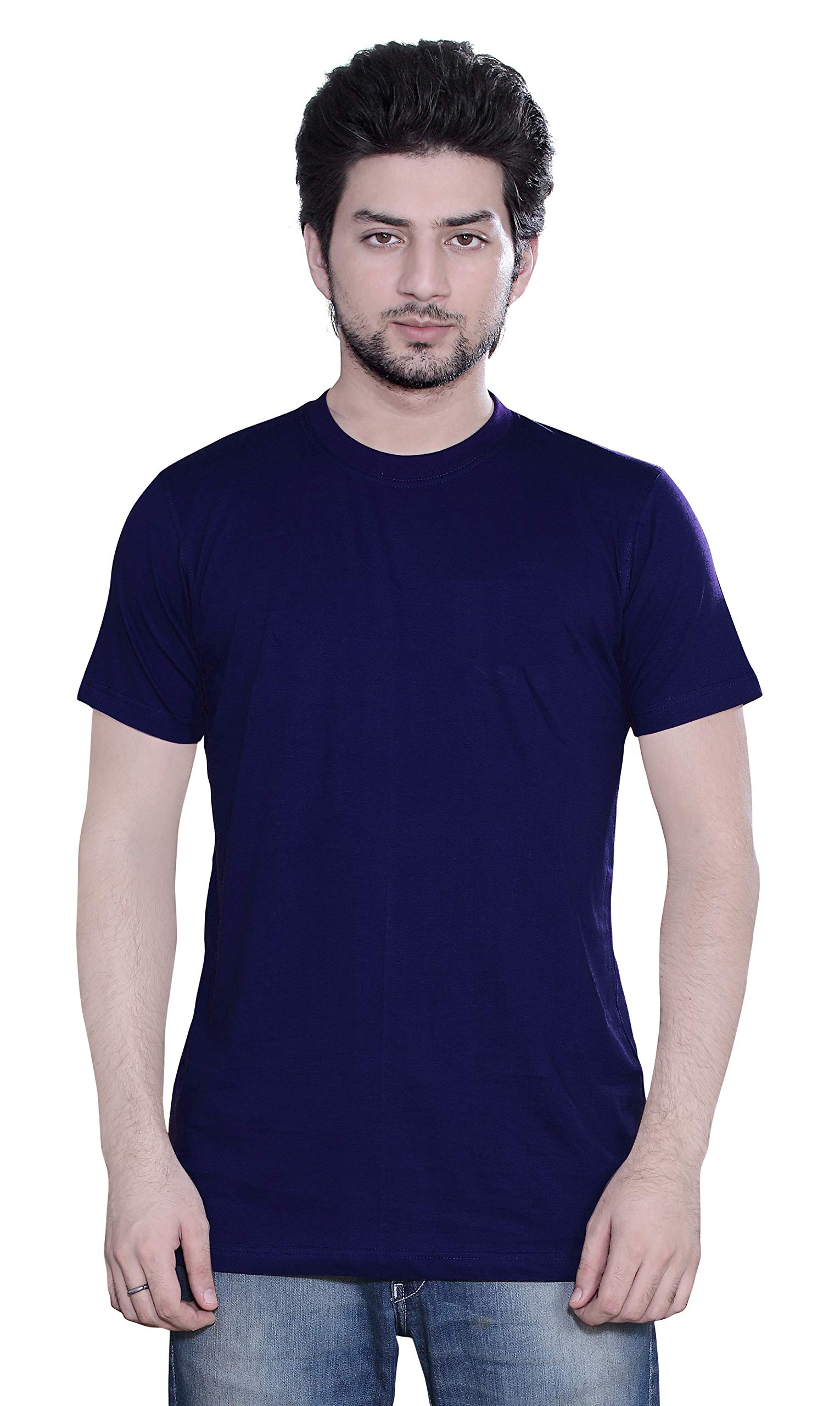 ZebuMen's Half Sleeve Cotton V Neck Tshirt with bio wash (Pack of 1).
